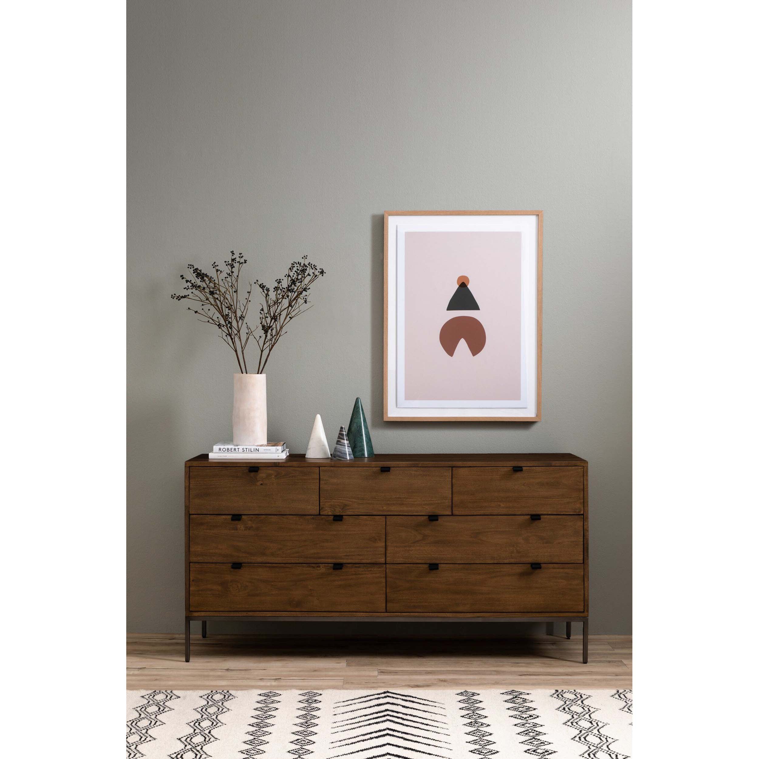Trey 7 Drawer Dresser, Auburn Poplar