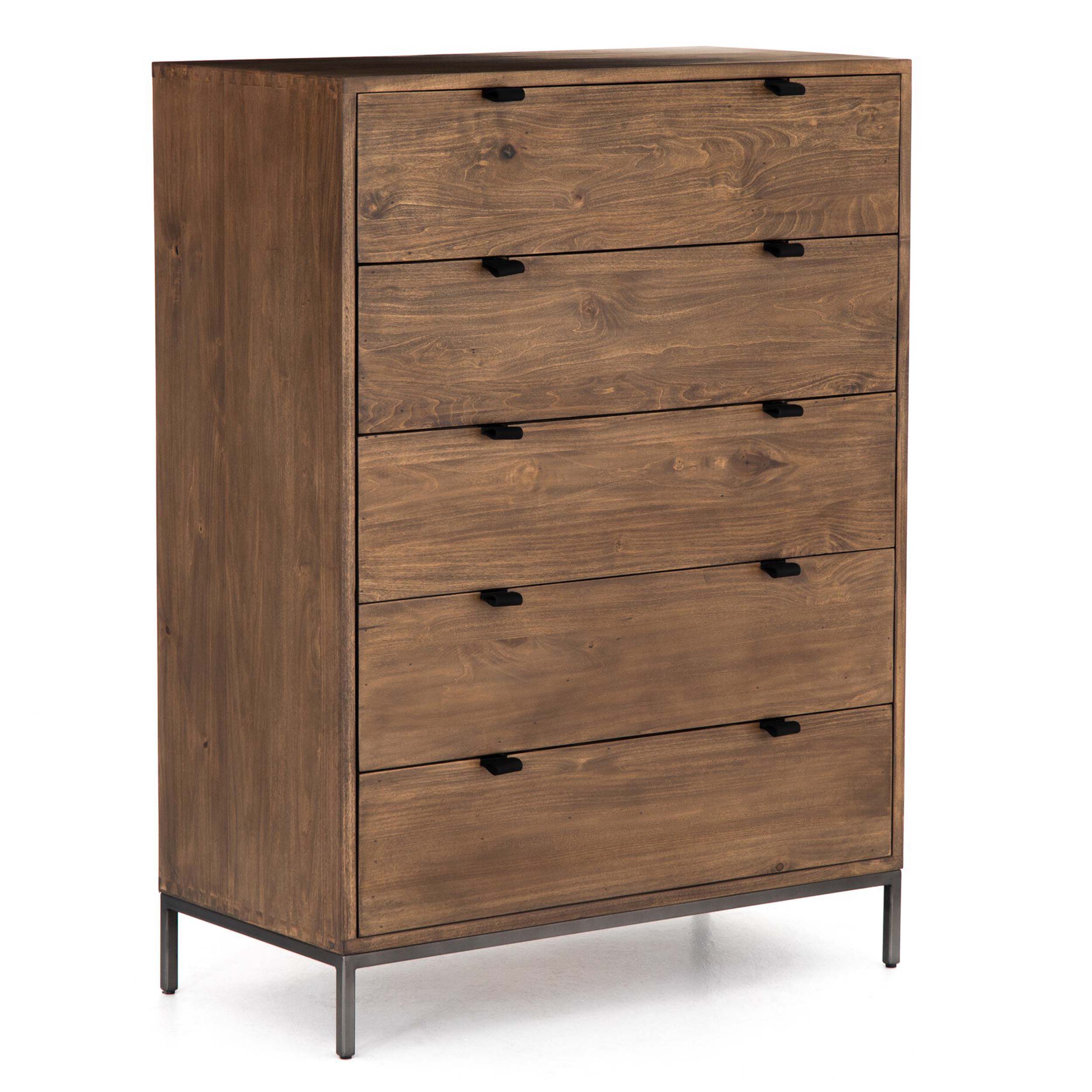 Trey 5 Drawer Dresser, Auburn Poplar