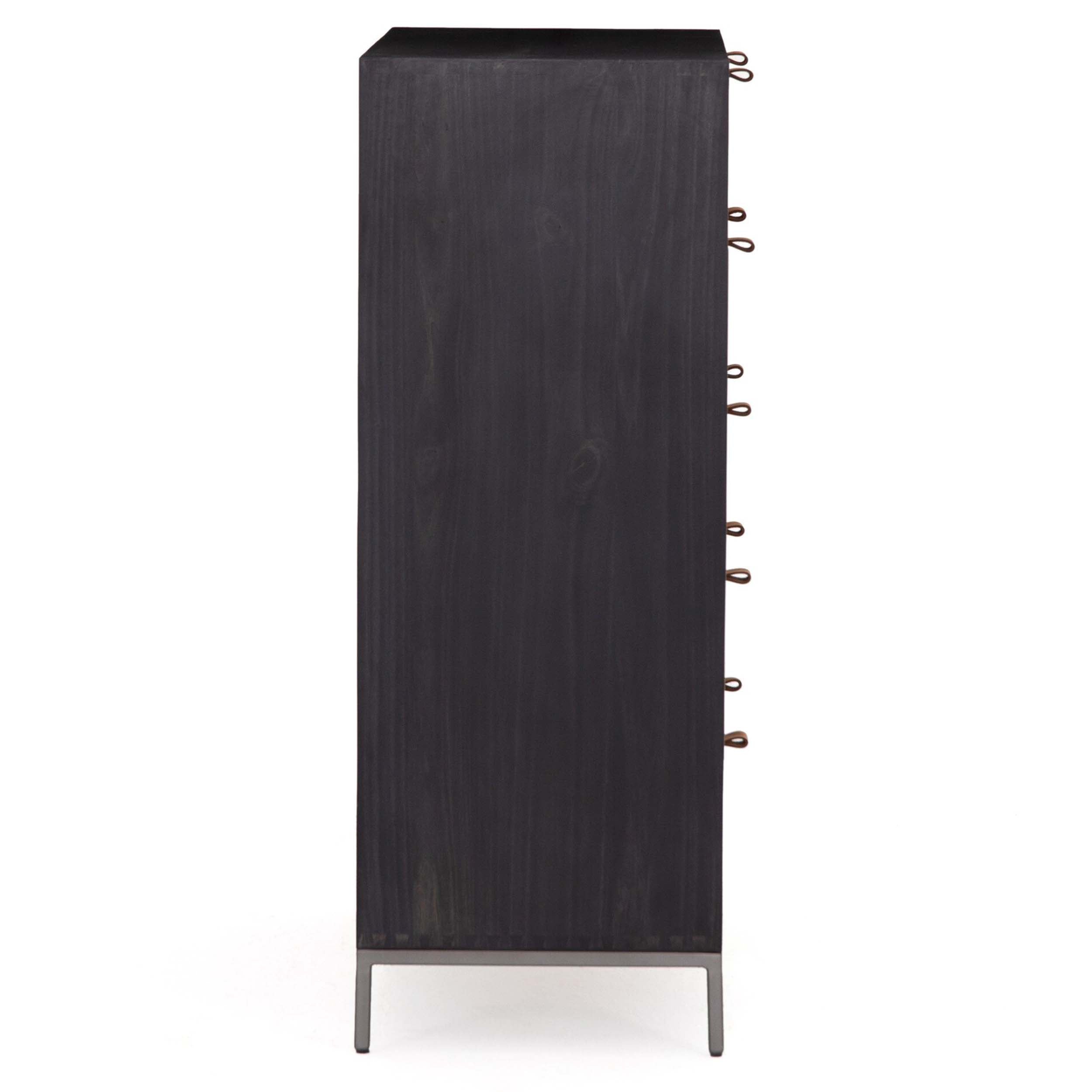 Trey 5 Drawer Dresser, Black Wash Poplar