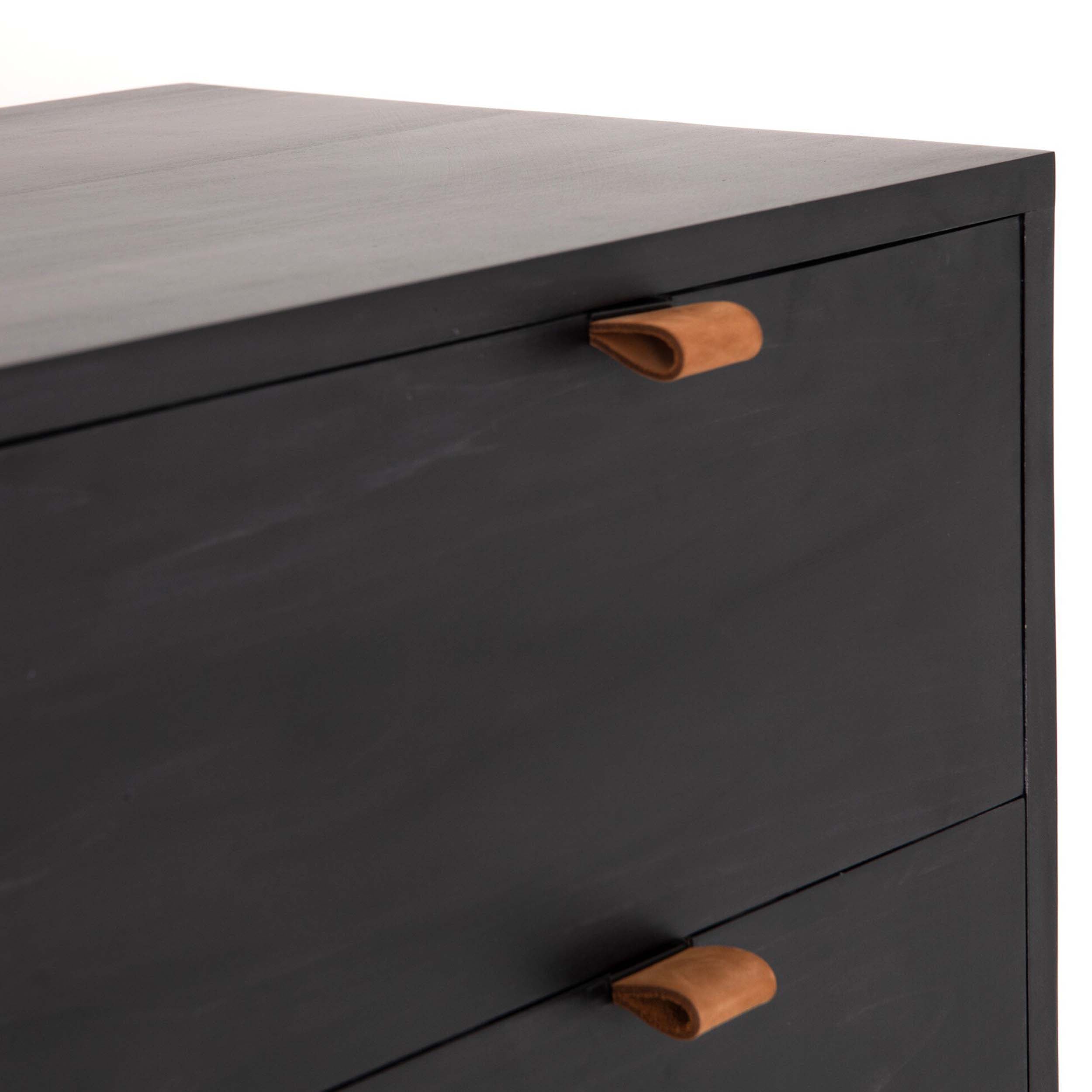 Trey 5 Drawer Dresser, Black Wash Poplar