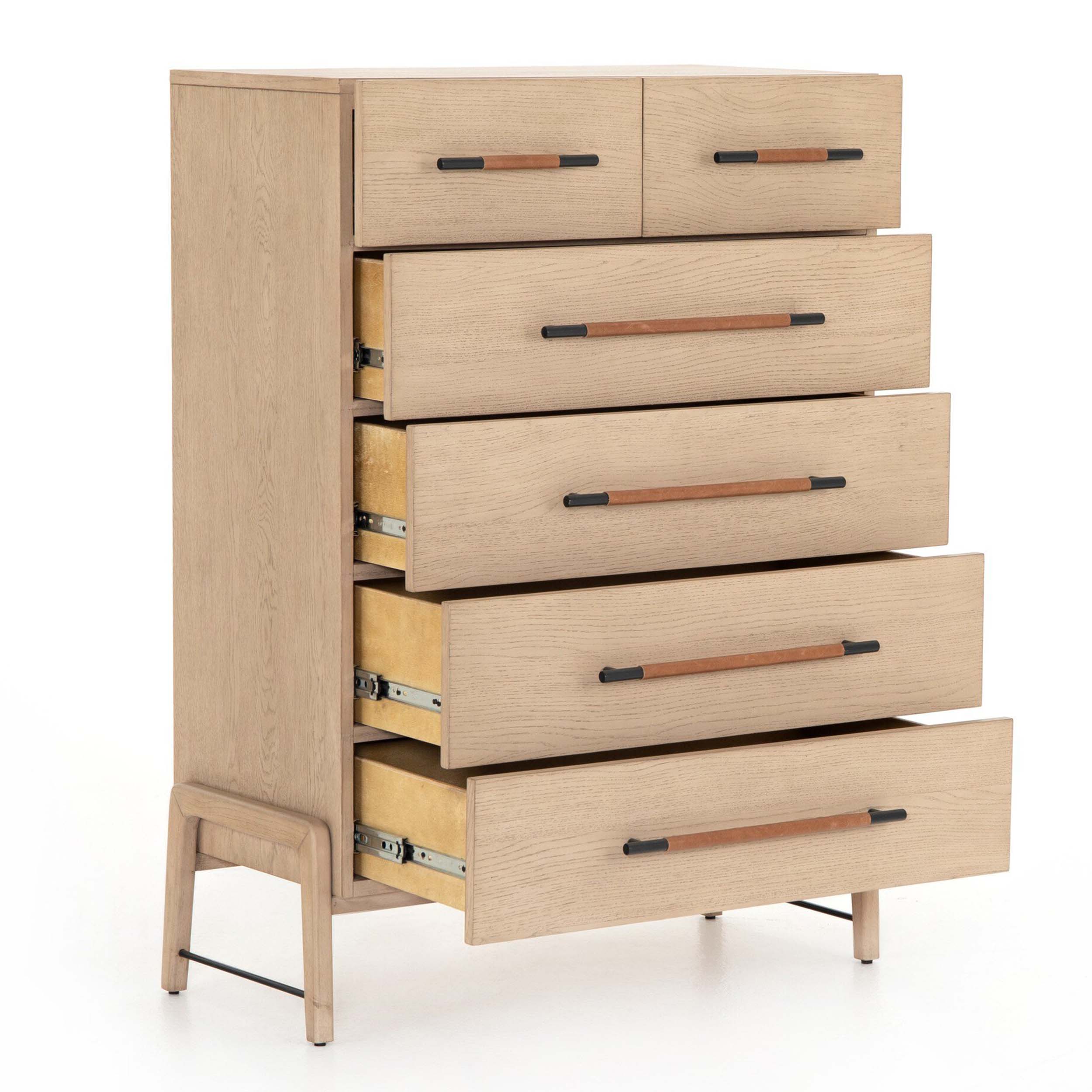 Rosedale 6 Drawer Tall Dresser, Yucca Oak Veneer