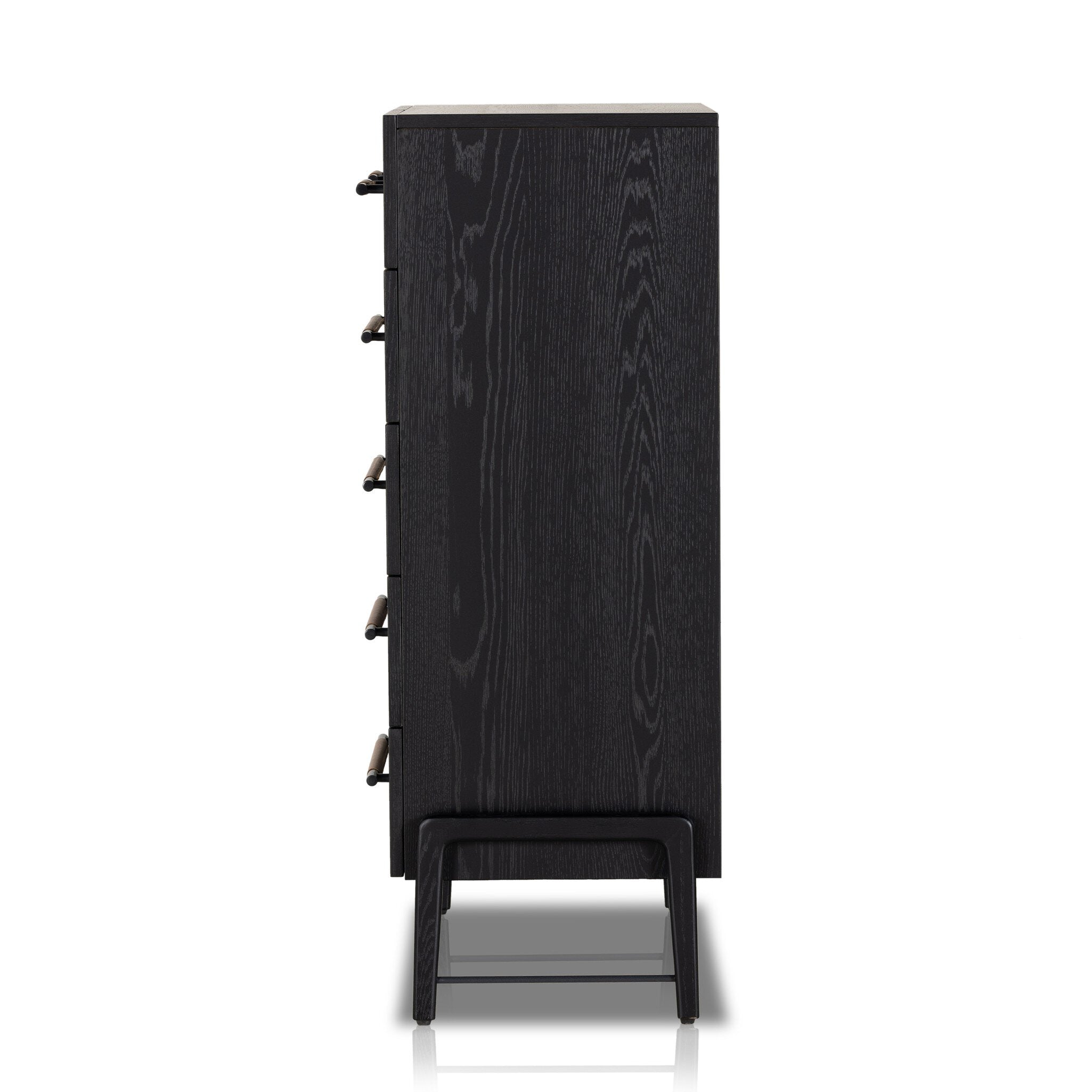 Rosedale 6 Drawer Tall Dresser, Ebony Oak Veneer