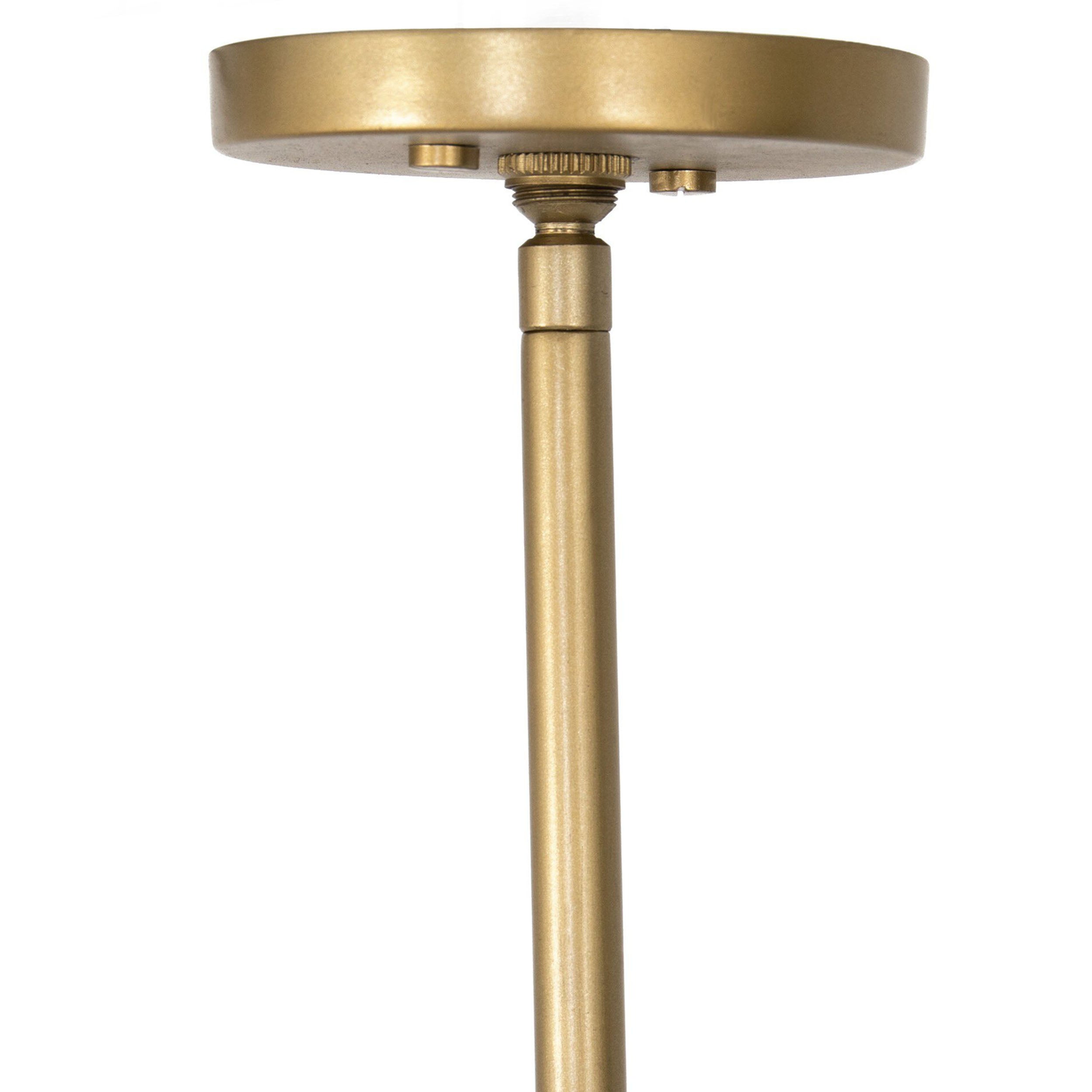 Astrid Chandelier, Antique Brass, Dark Brown Leather