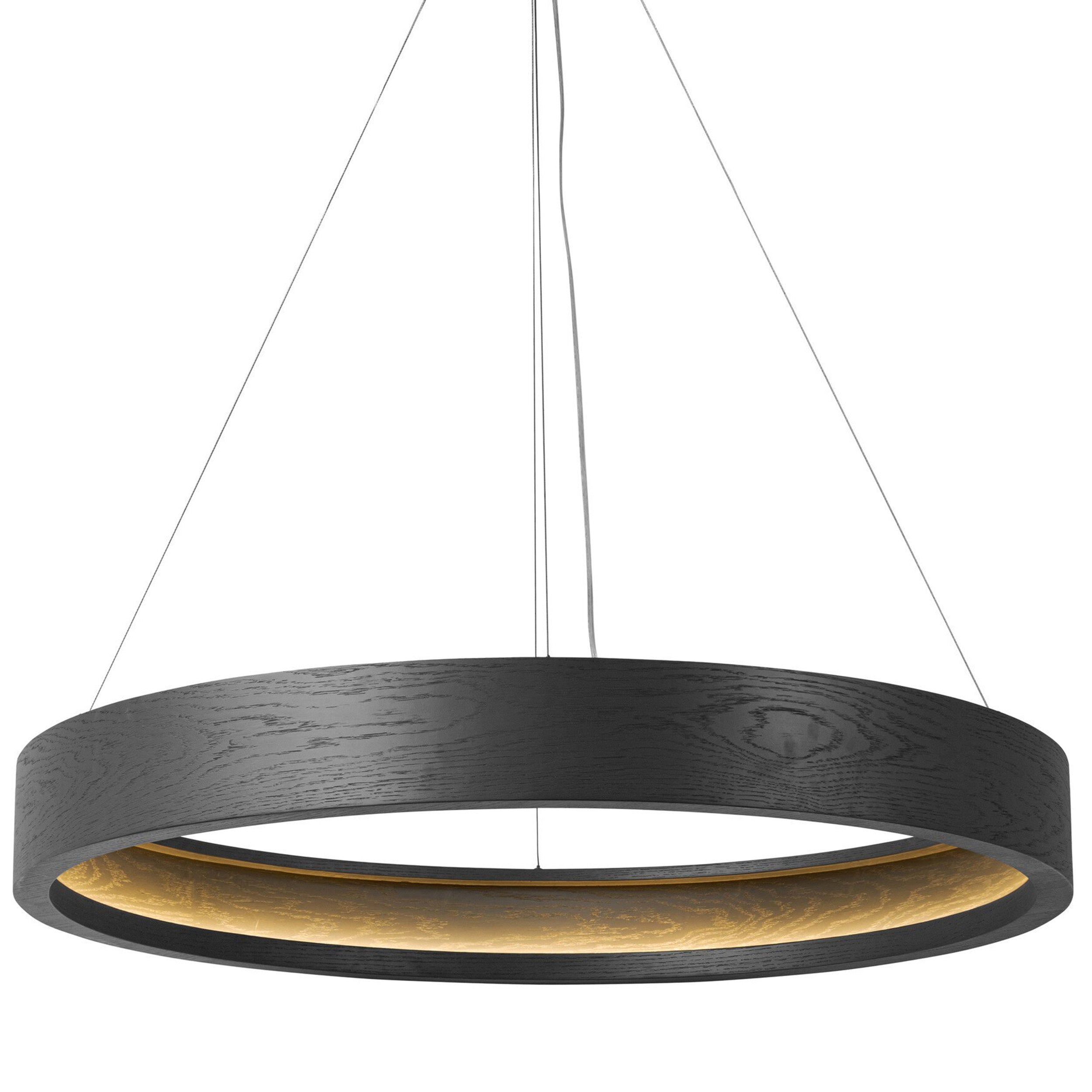 Baum Chandelier, Black Oak Veneer