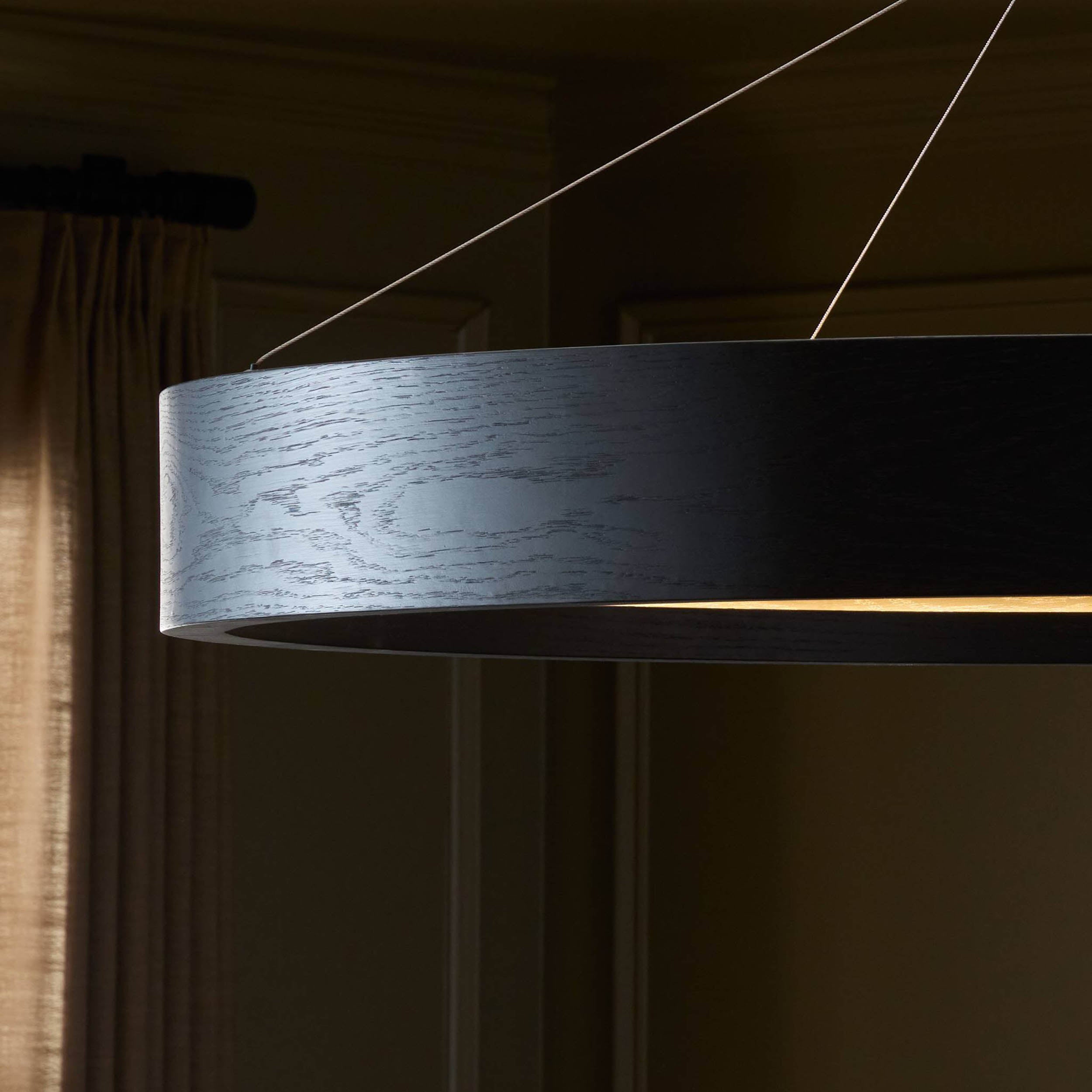 Baum Chandelier, Black Oak Veneer