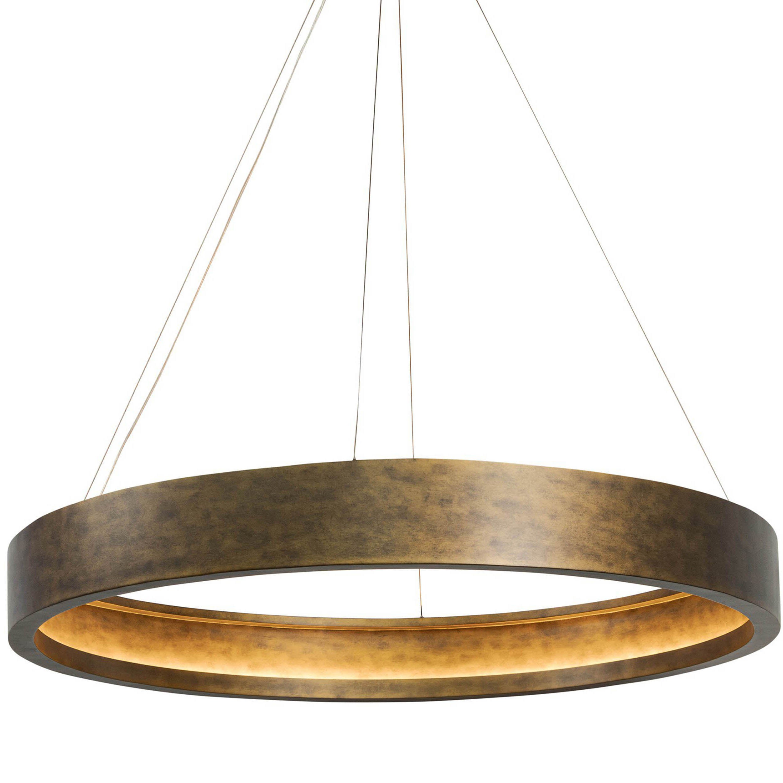 Baum Chandelier, Burnished Brass Aluminum