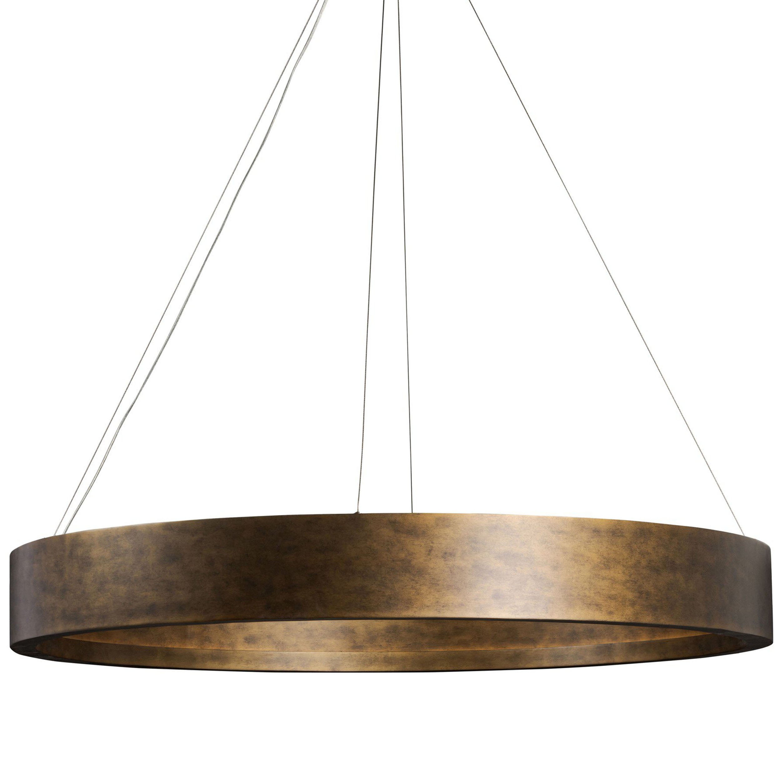 Baum Chandelier, Burnished Brass Aluminum