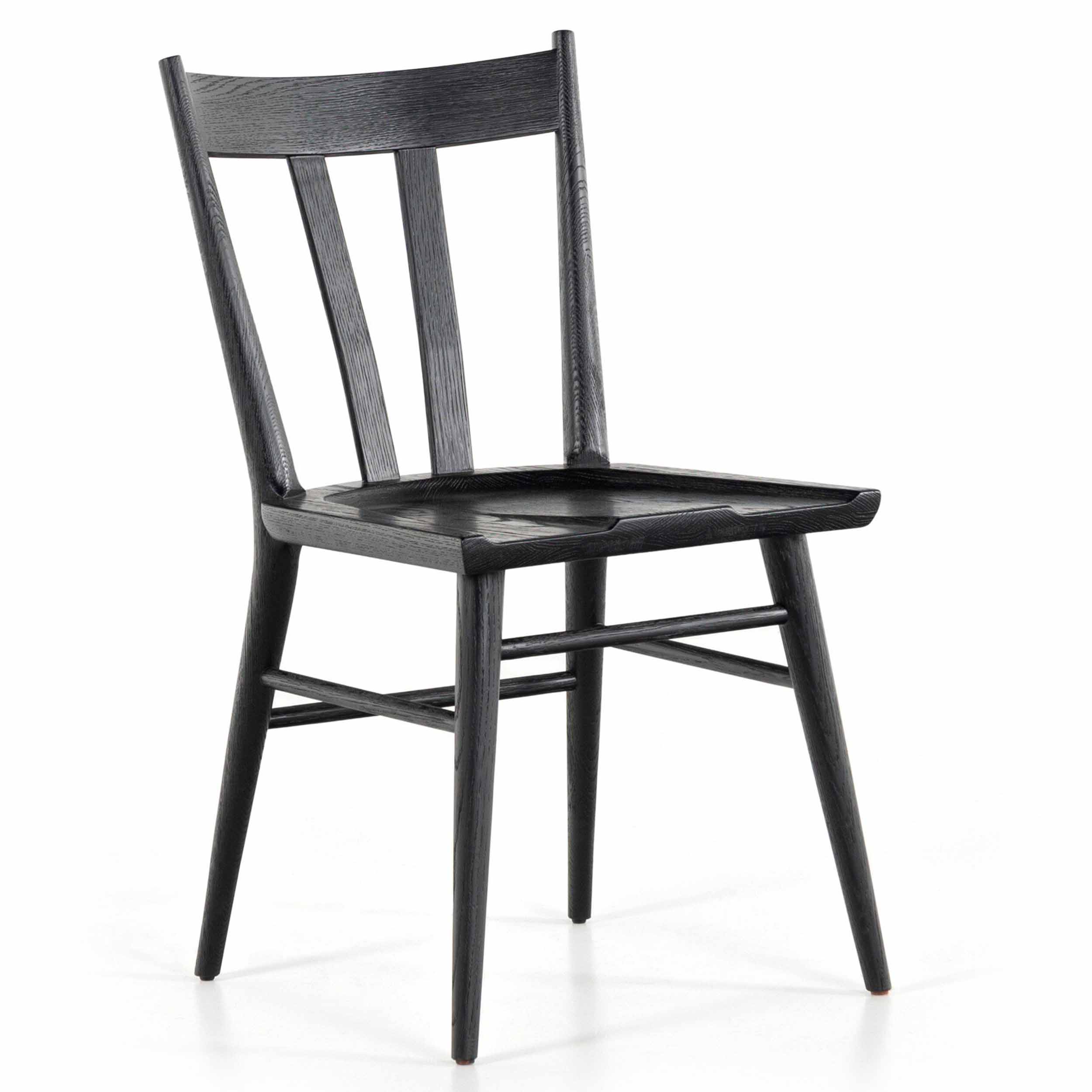 Gregory Dining Chair, Black Oak