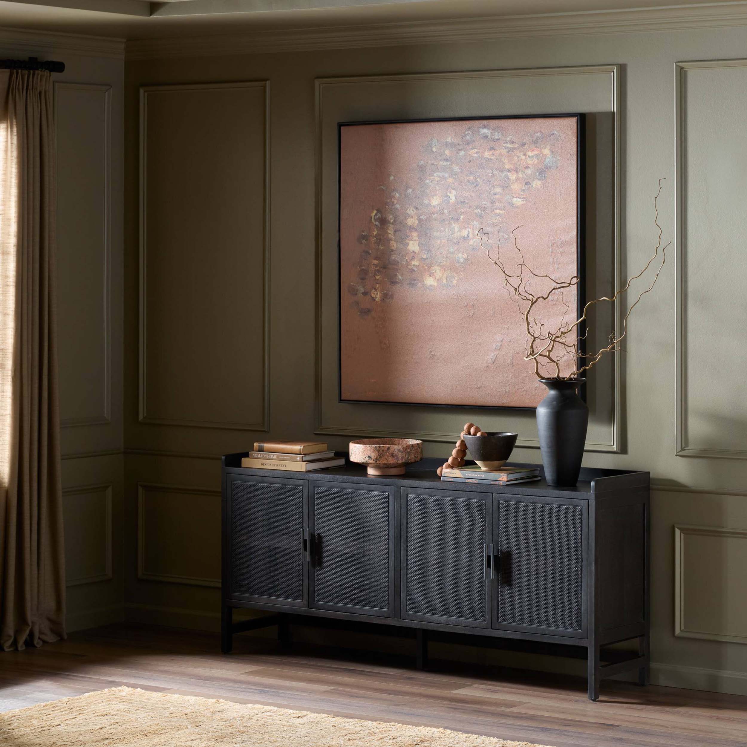 Caprice Sideboard 72", Black Wash Mango