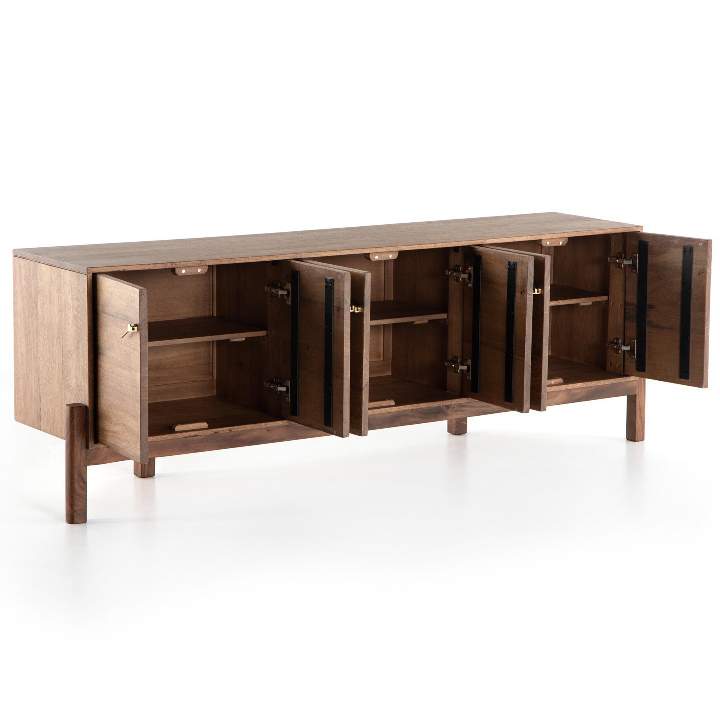 Reza Media Console, Smoked Honey