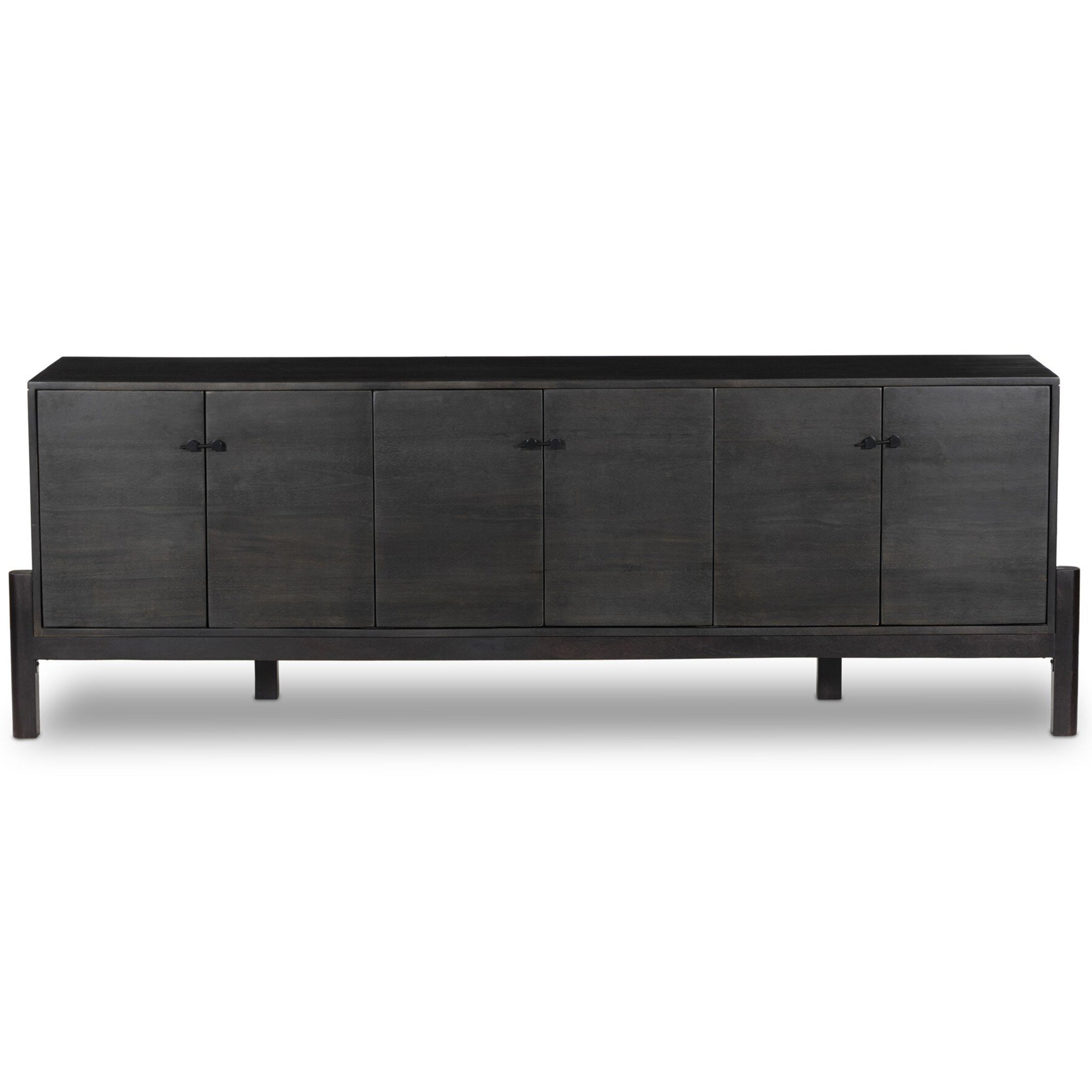 Reza Media Console, Worn Black Parawood