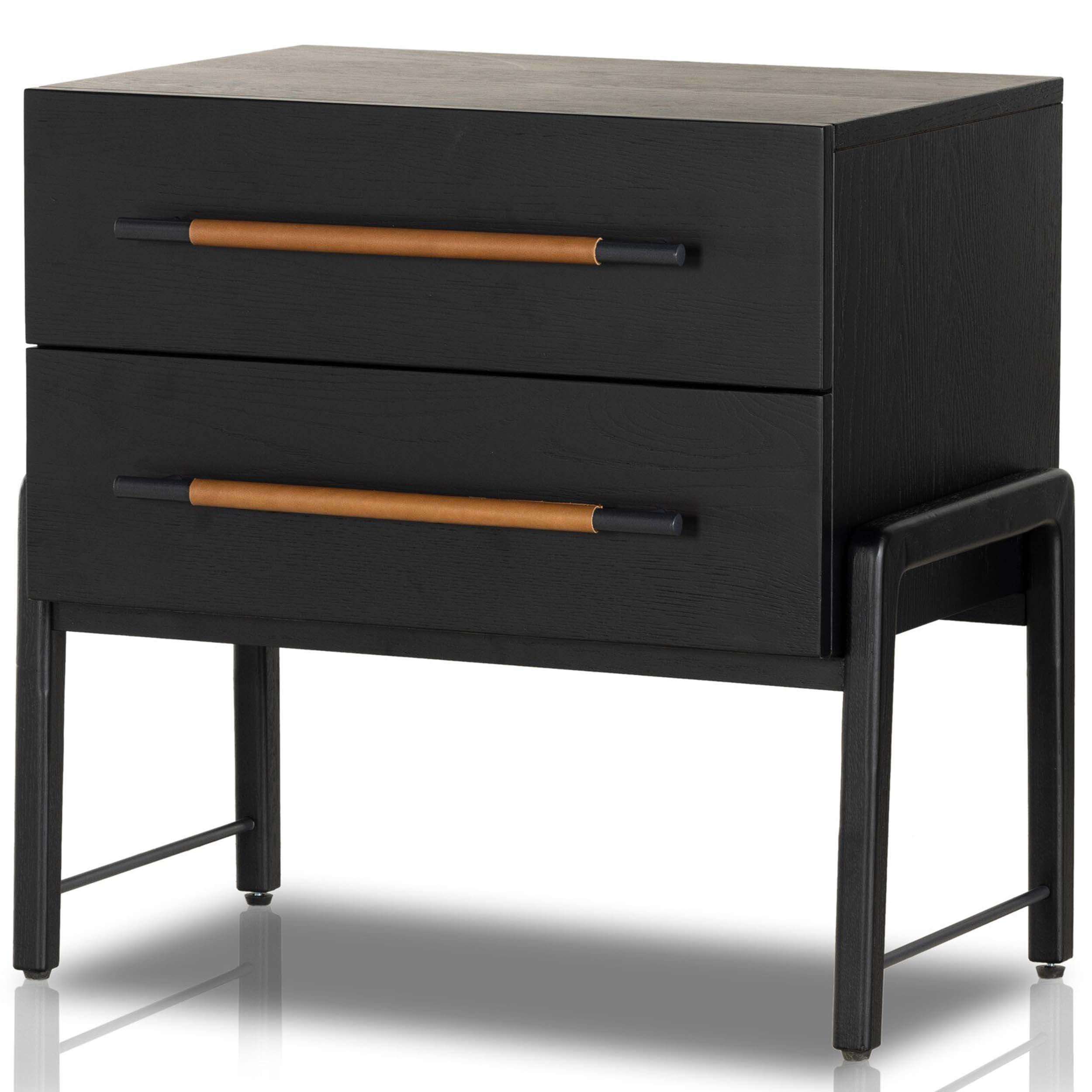 Rosedale Nightstand, Ebony Oak Veneer
