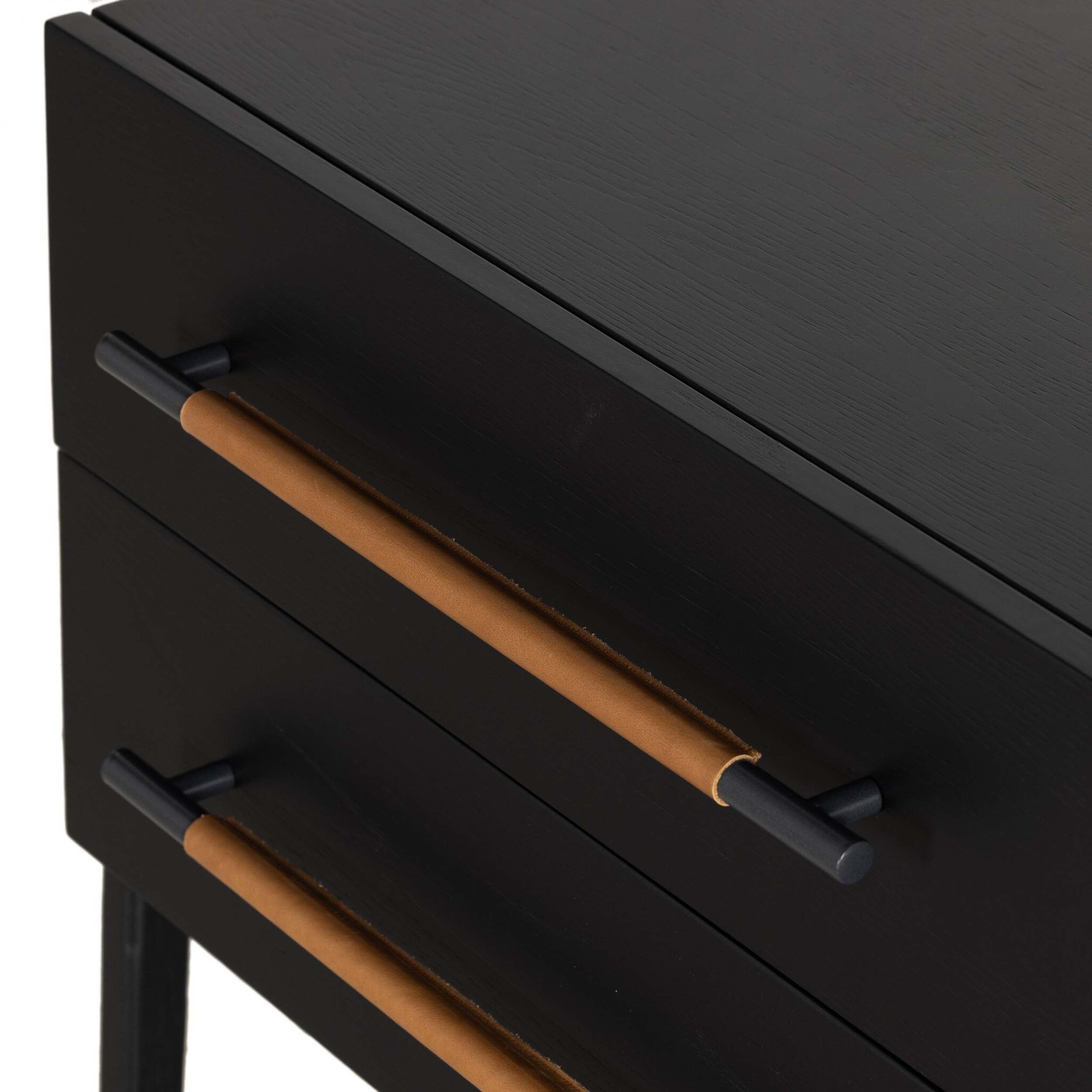 Rosedale Nightstand, Ebony Oak Veneer