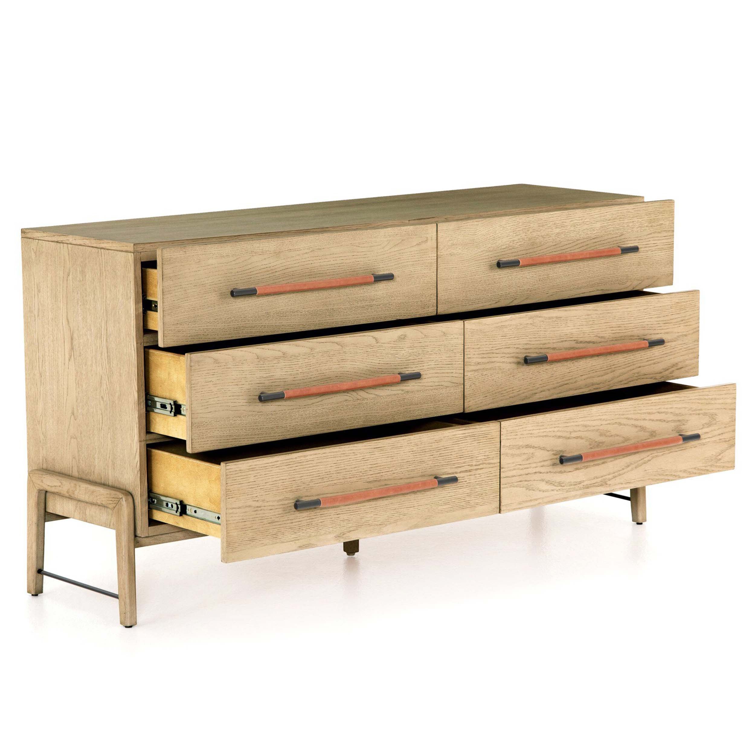 Rosedale 6 Drawer Dresser, Yucca Oak Veneer