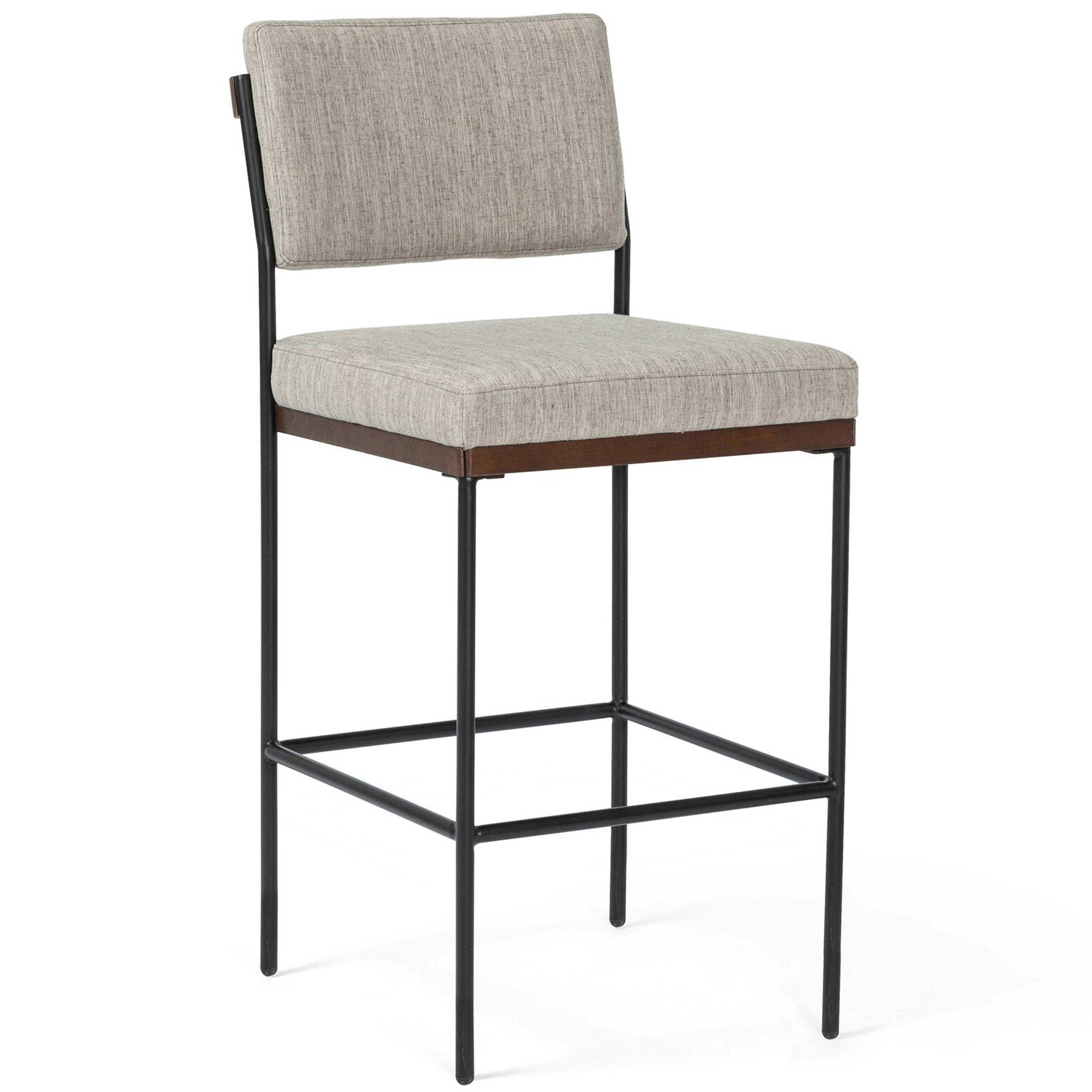 Benton Bar + Counter Stool, Savile Flannel