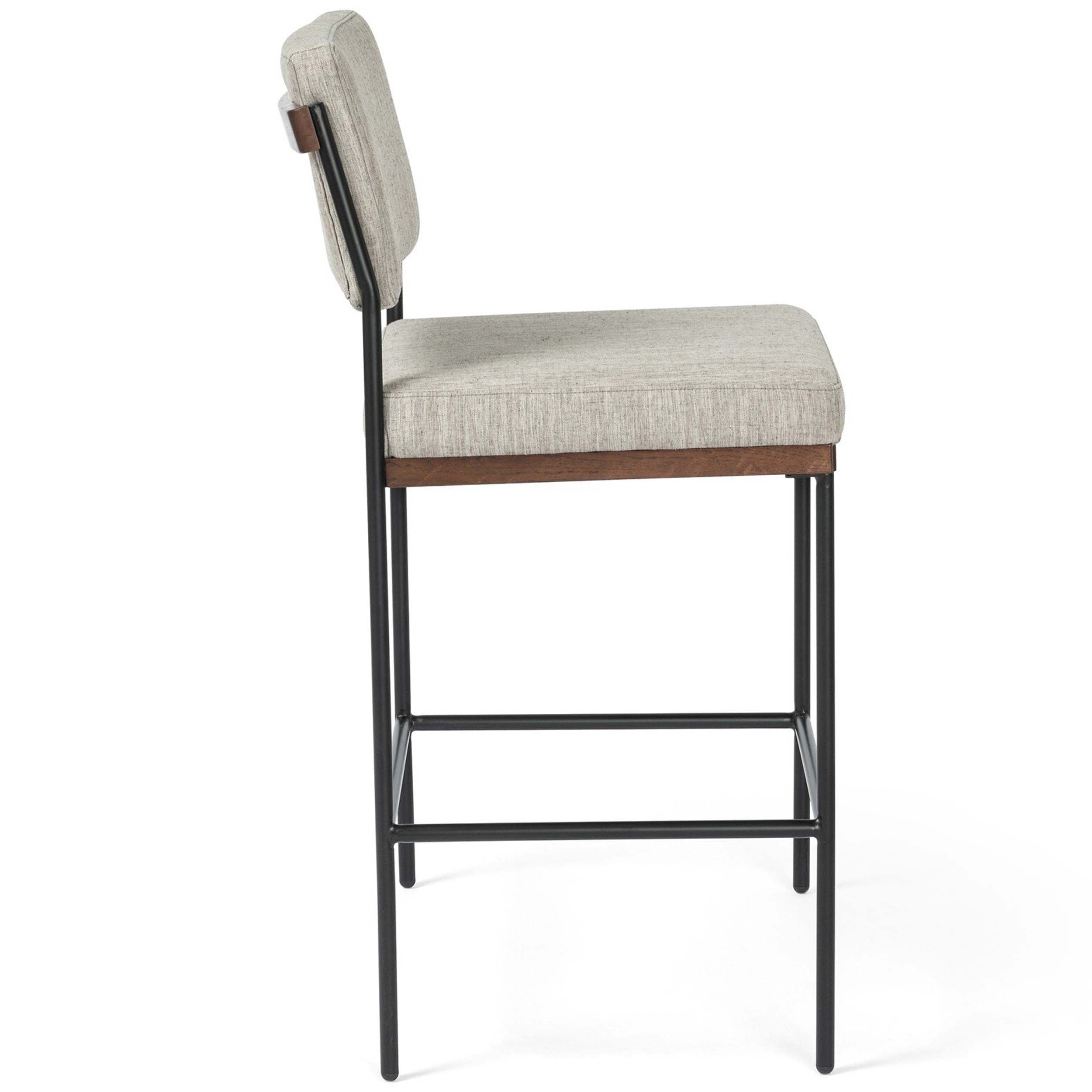 Benton Bar + Counter Stool, Savile Flannel