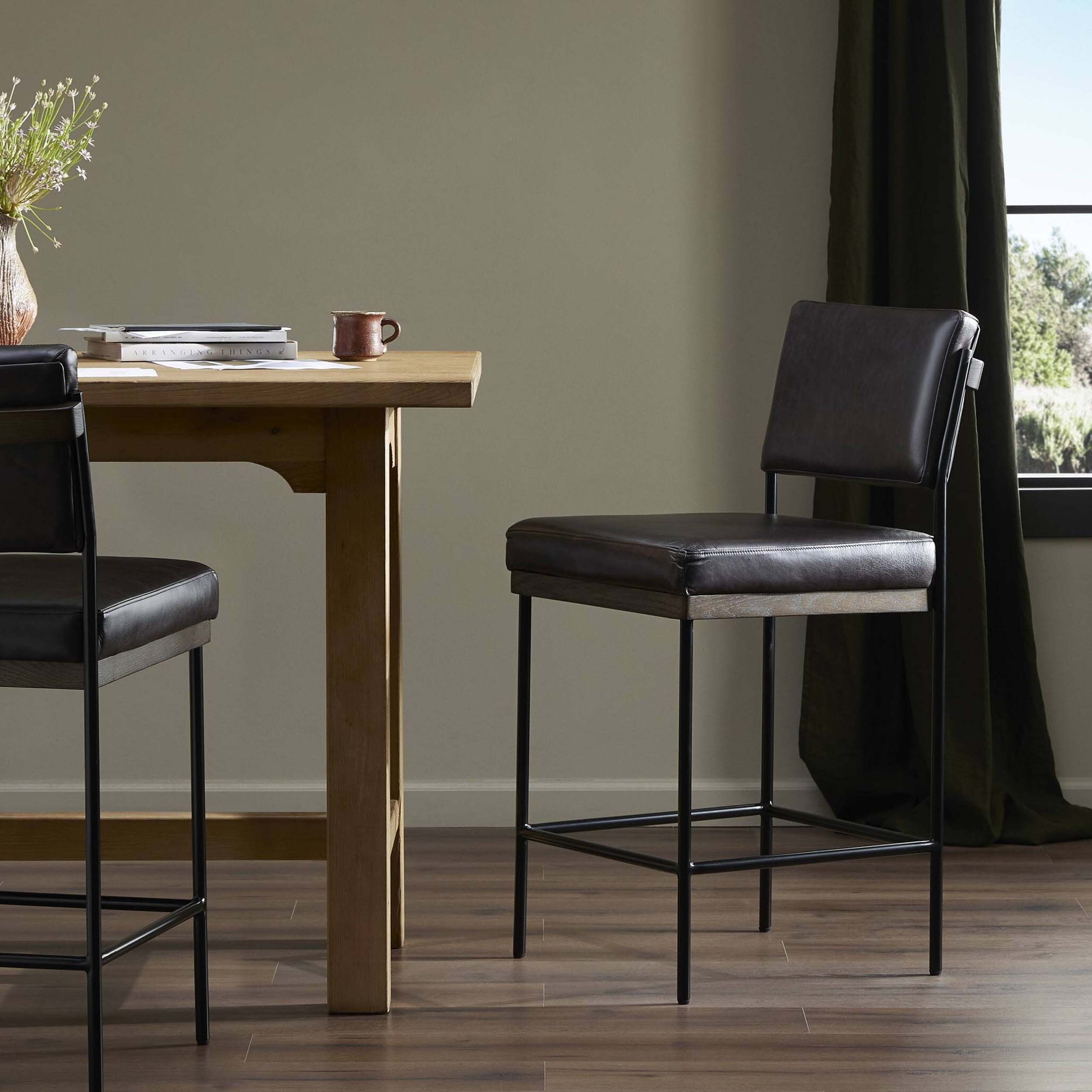 Benton Bar + Counter Stool, Sonoma Black