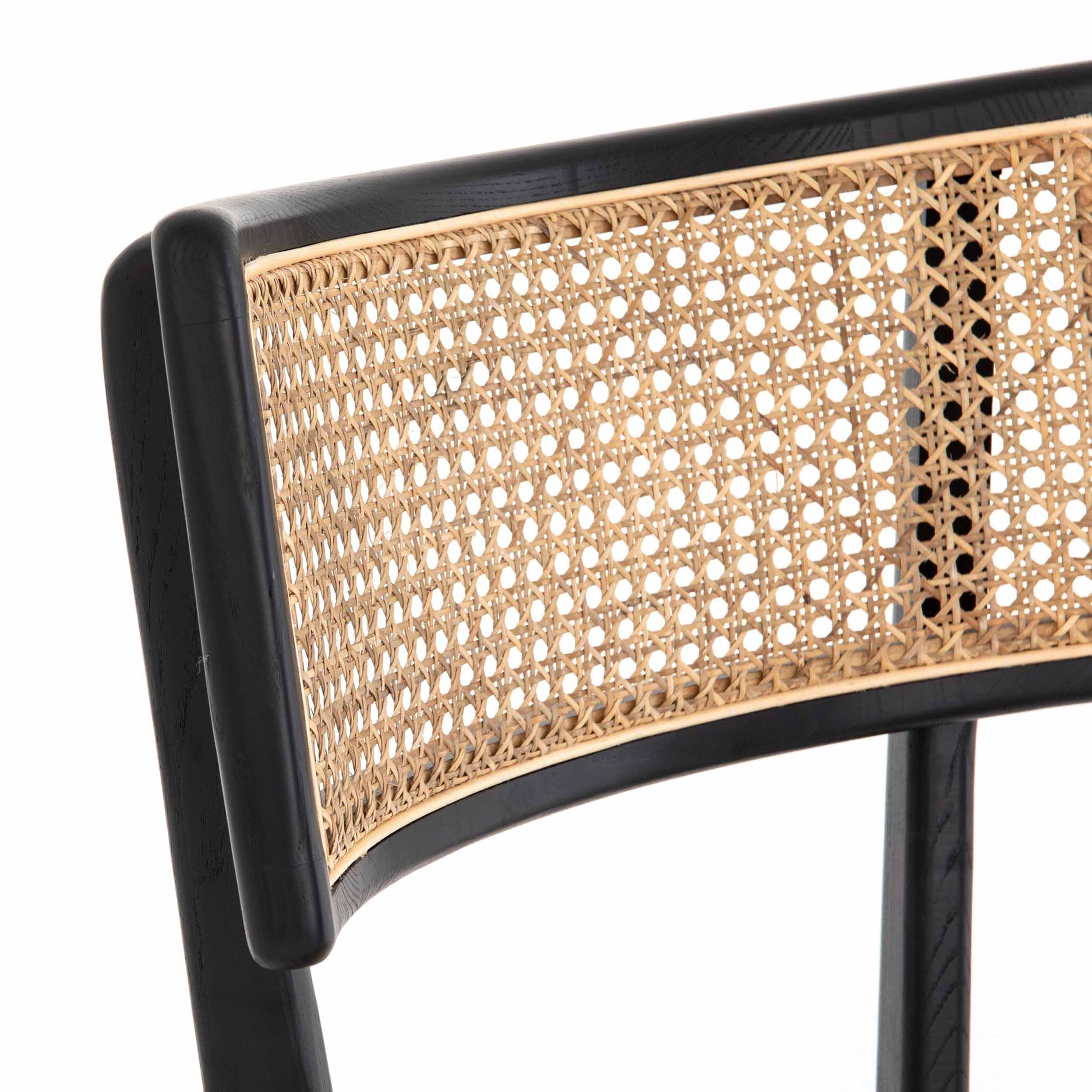 Britt Dining Chair, Savile Flax, Brushed Ebony