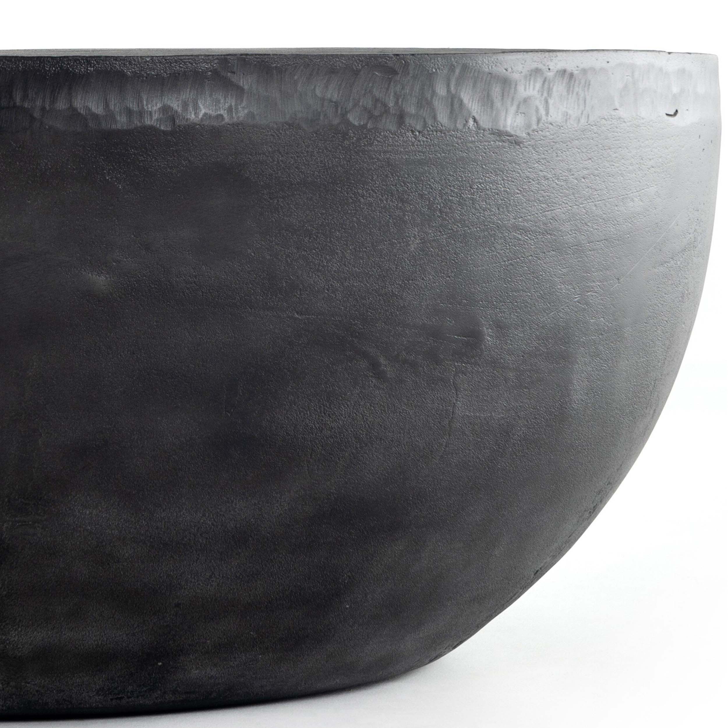 Basil Outdoor Round Coffee Table, Aged Grey