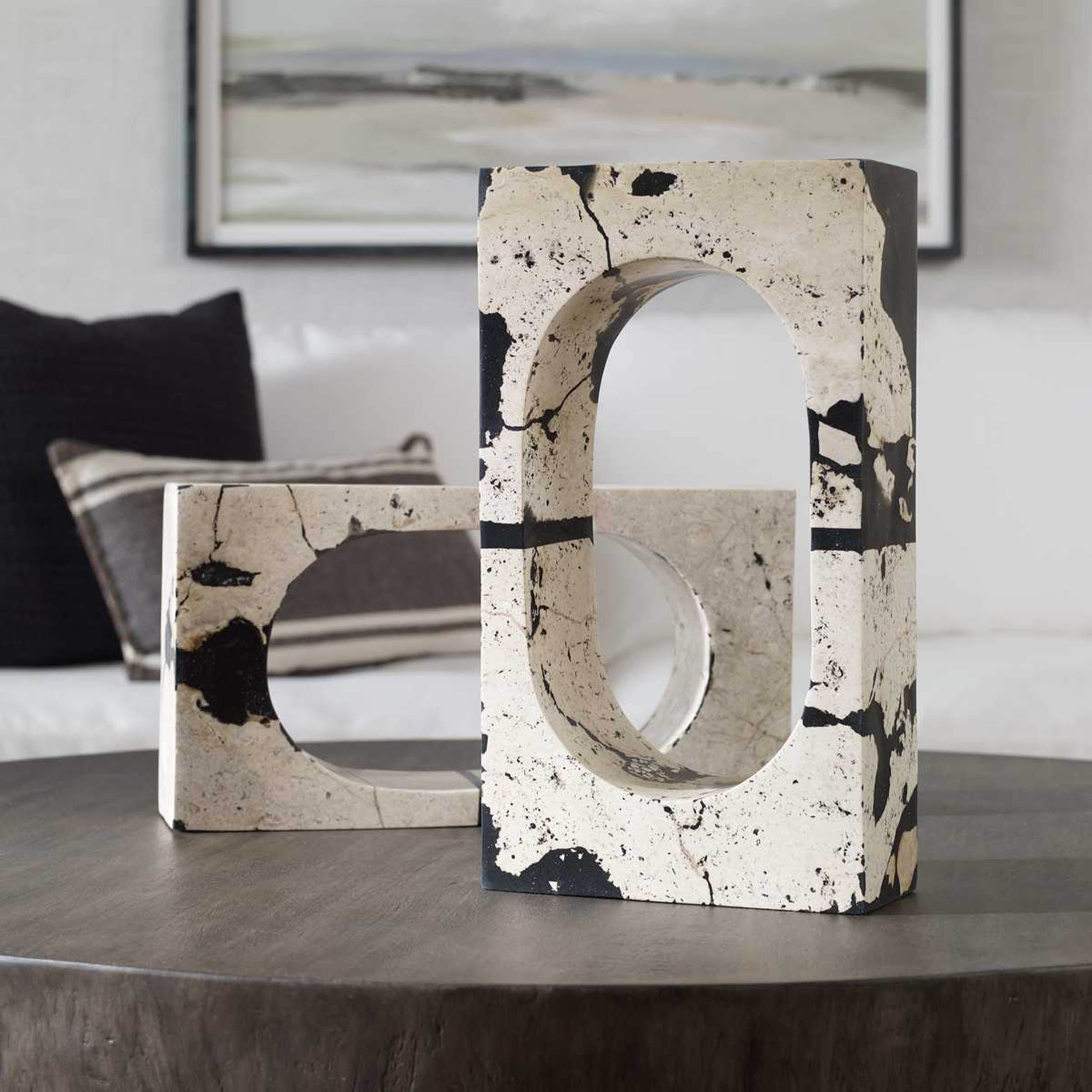 Nouveau Indoor-Outdoor Sculpture, White