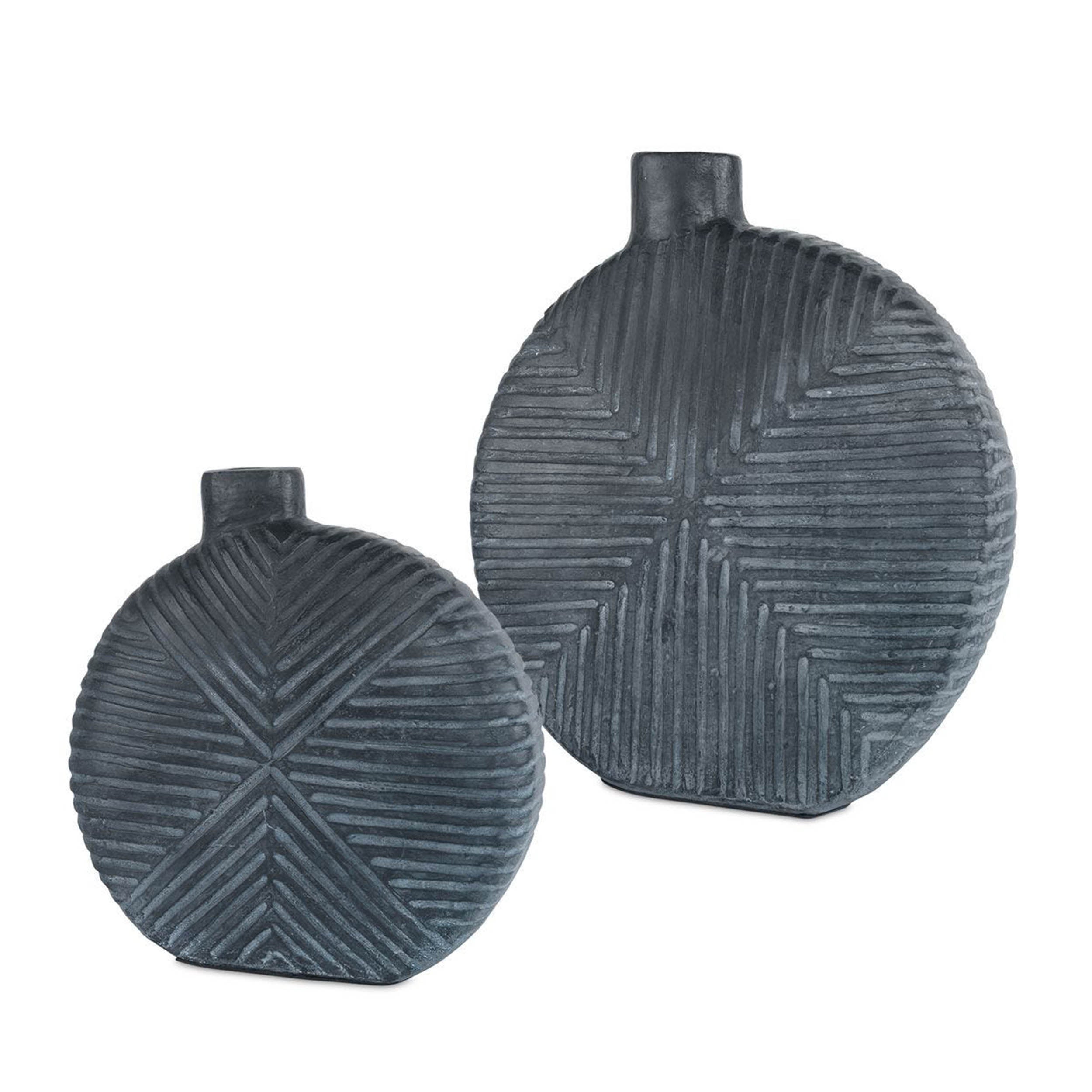 Viewpoint Vases, Black, Set of 2