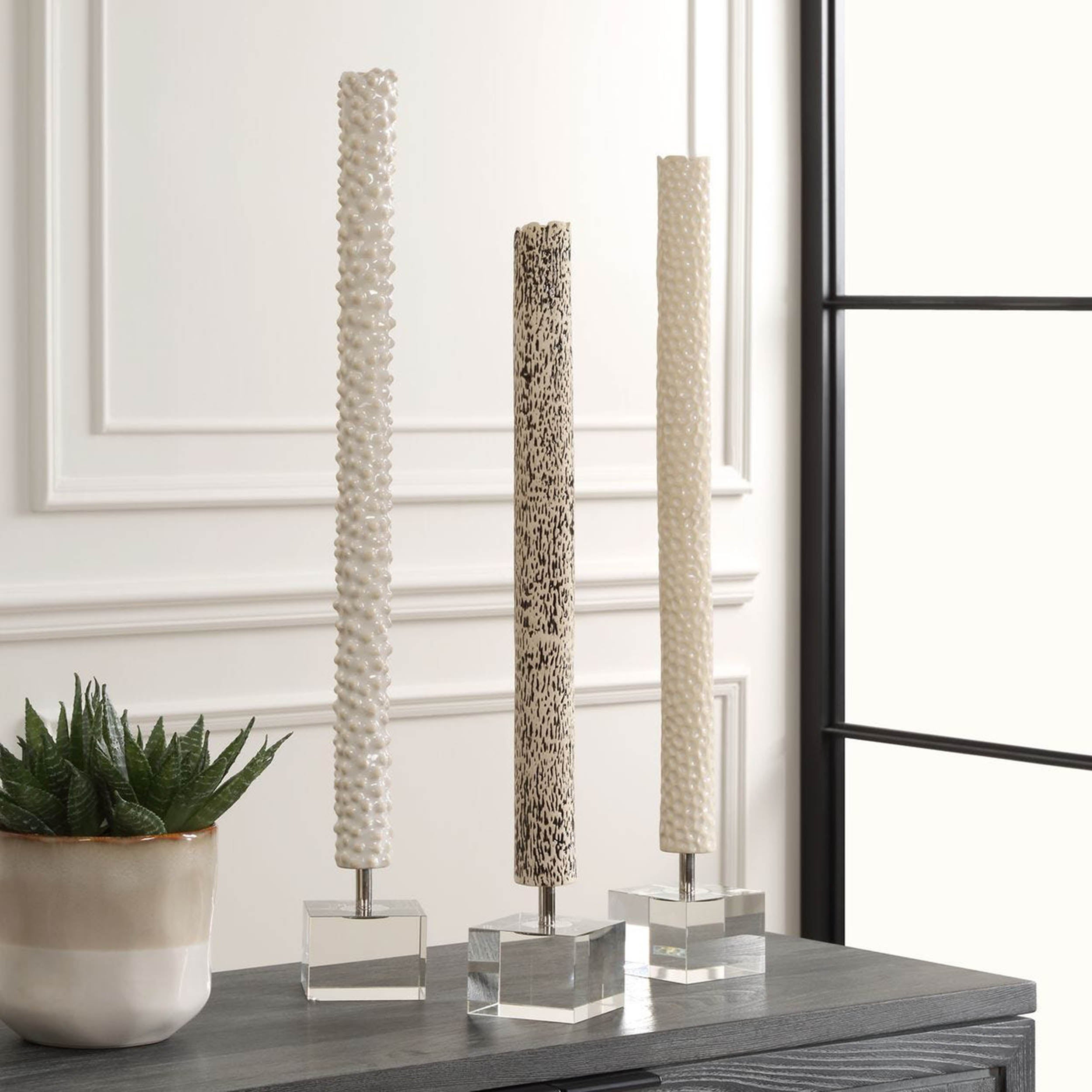 Makira, White, Set of 3