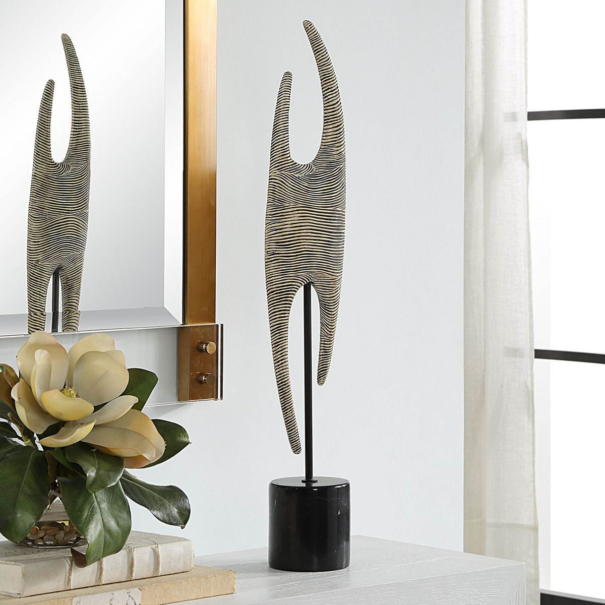 Pochette Sculpture, Black Statement Home Furniture Piece