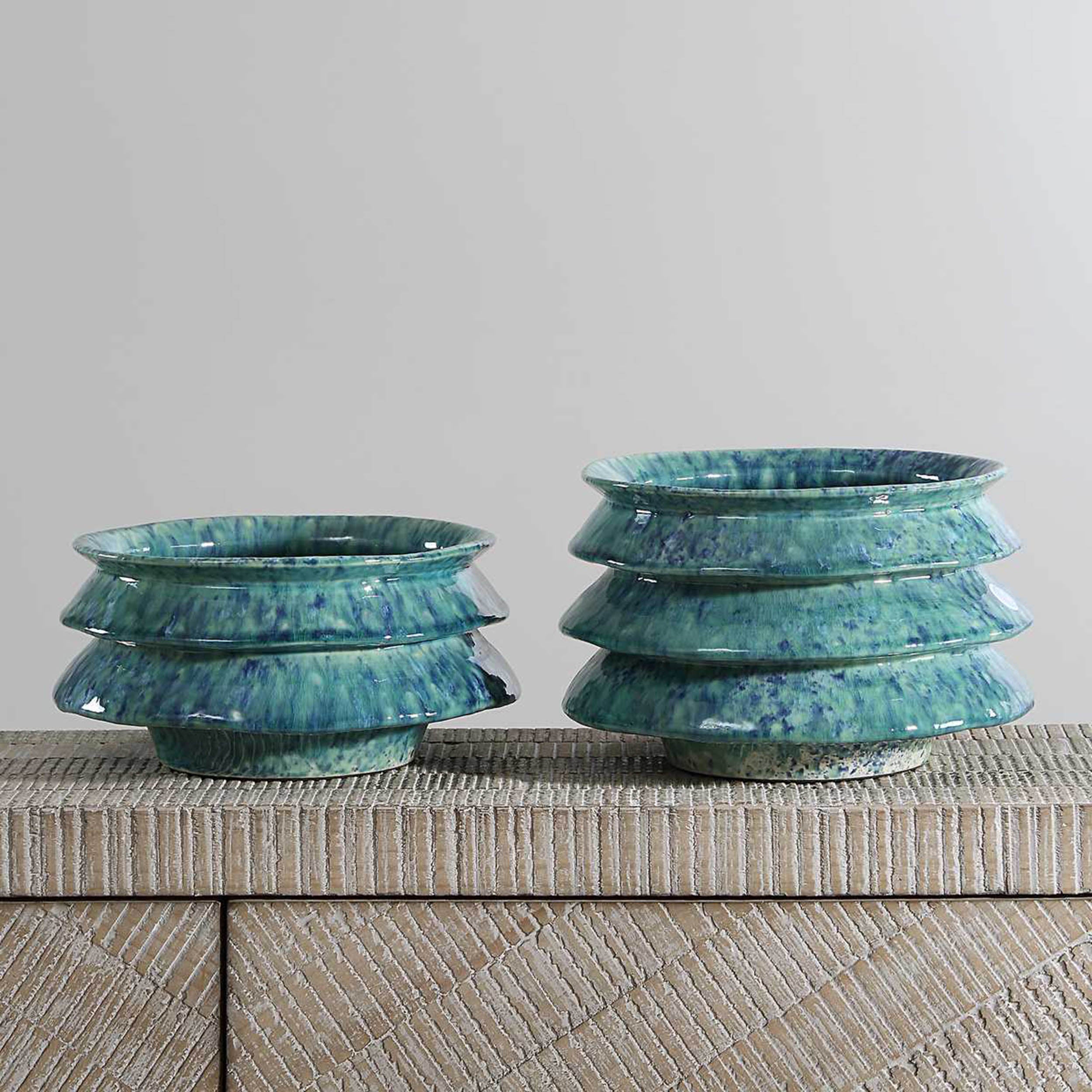 ZigZag Bowls, Blue, Set of 2