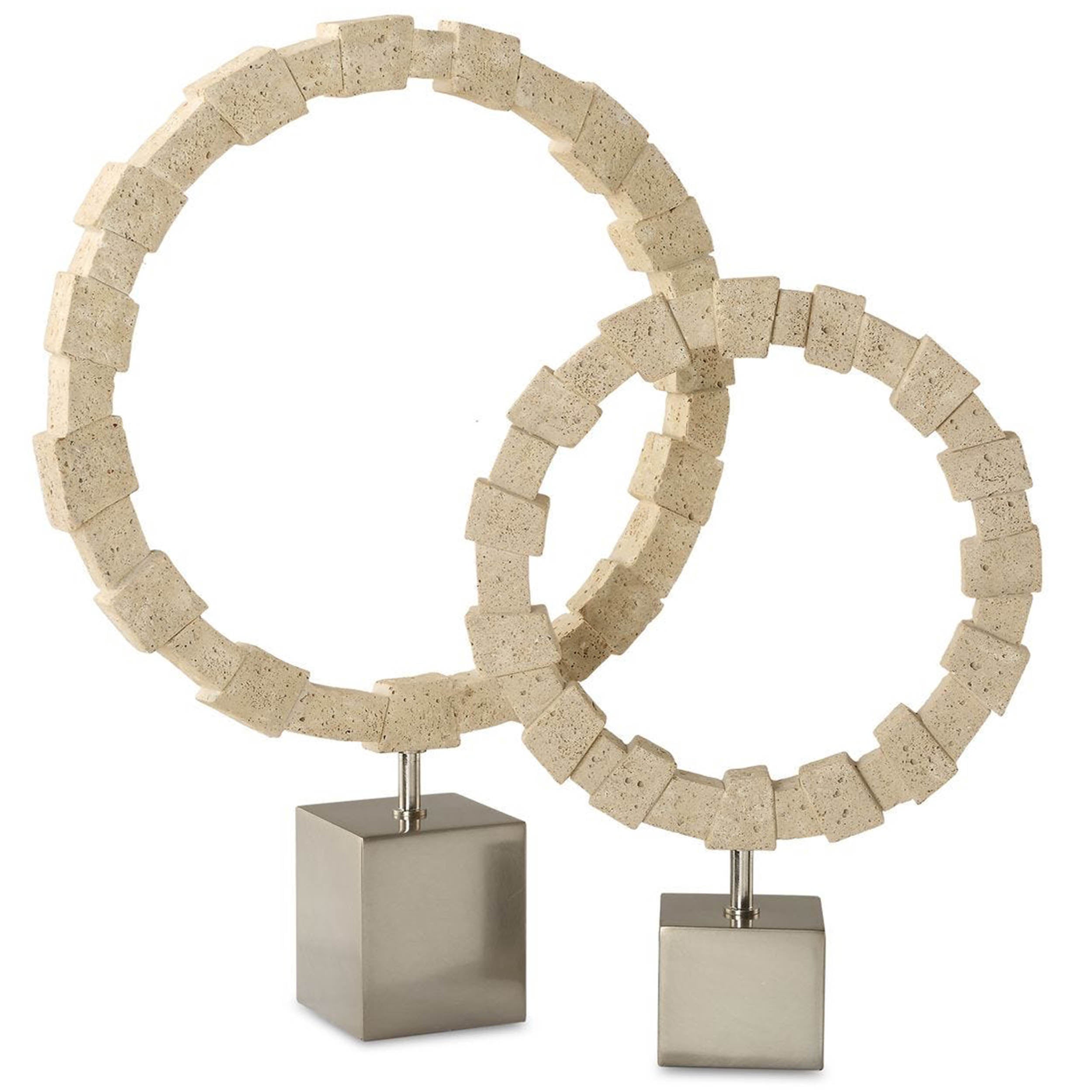 Ivory Fusion Rings, Ivory, Set of 2