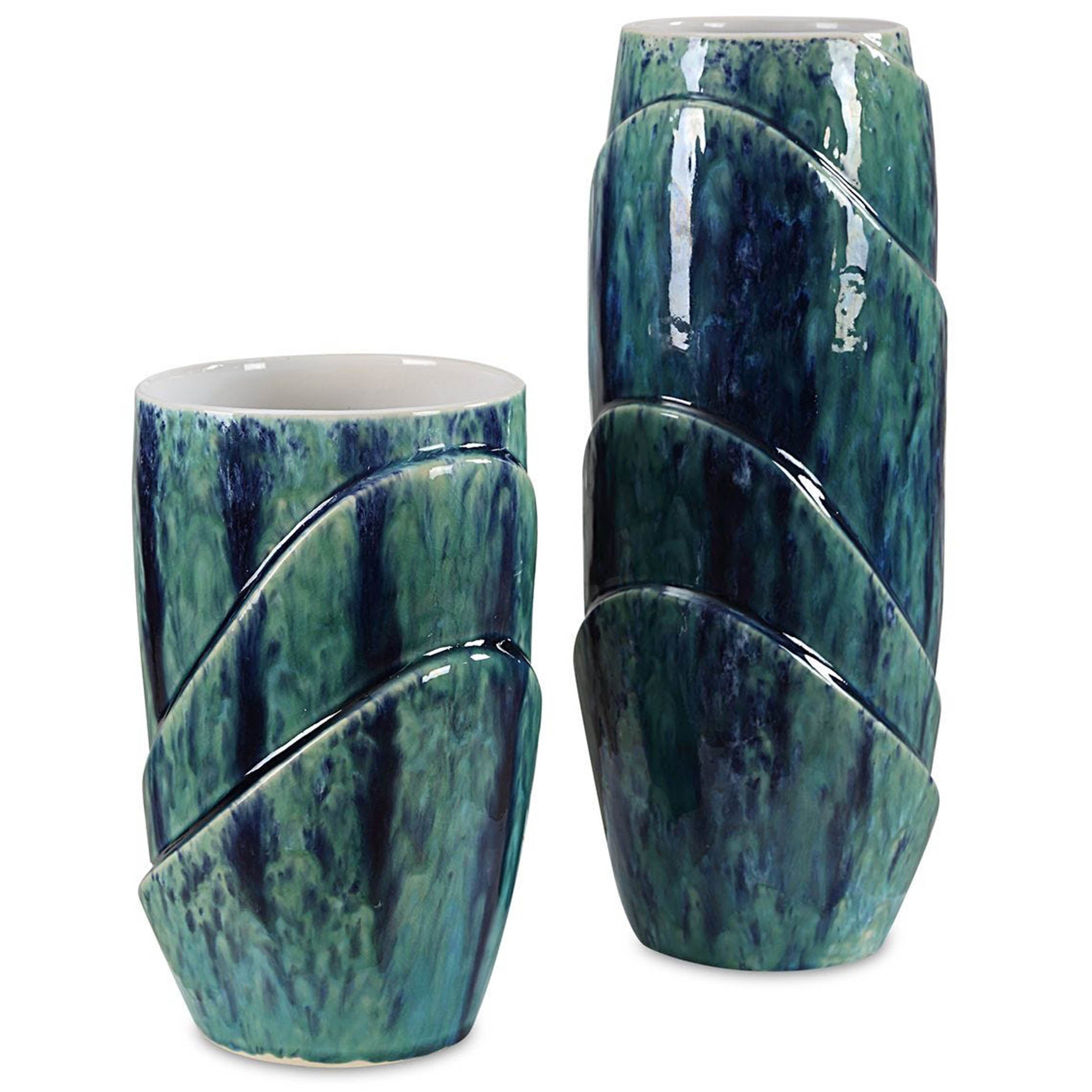 Tranquil Duo Vases, Blue, Set of 2