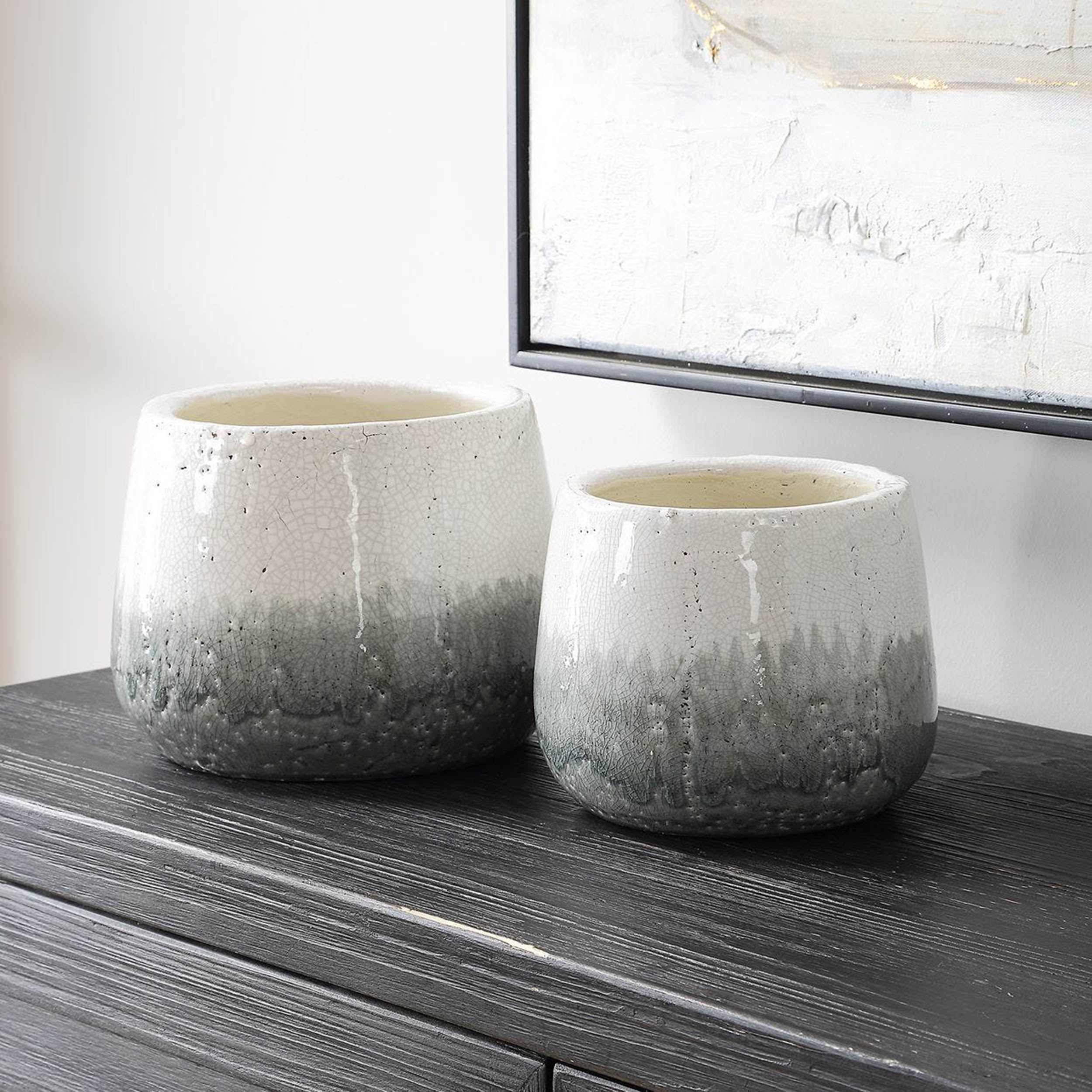 Nimbus Vases, White, Set of 2