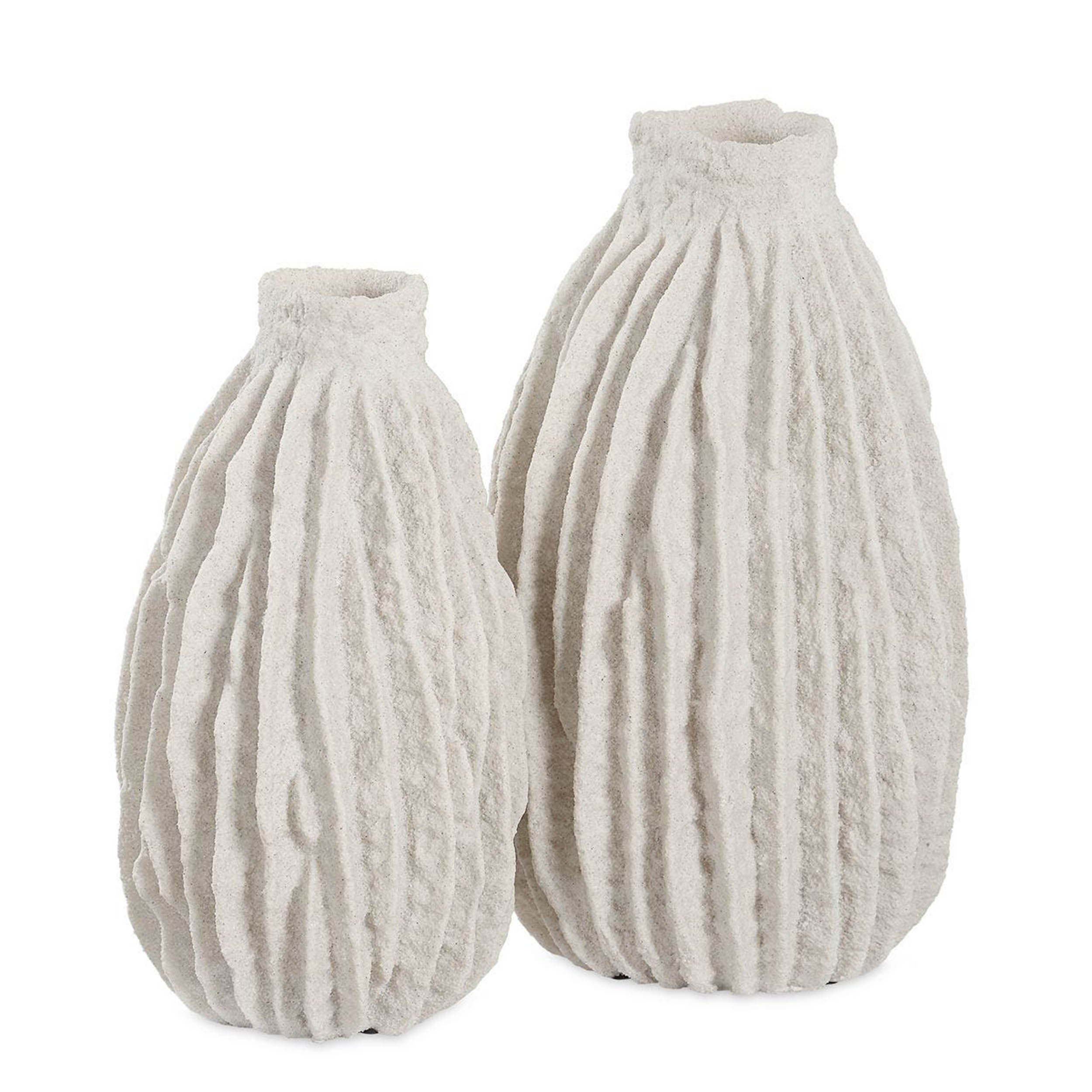 Ivory Ridge Vases, Ivory, Set of 2