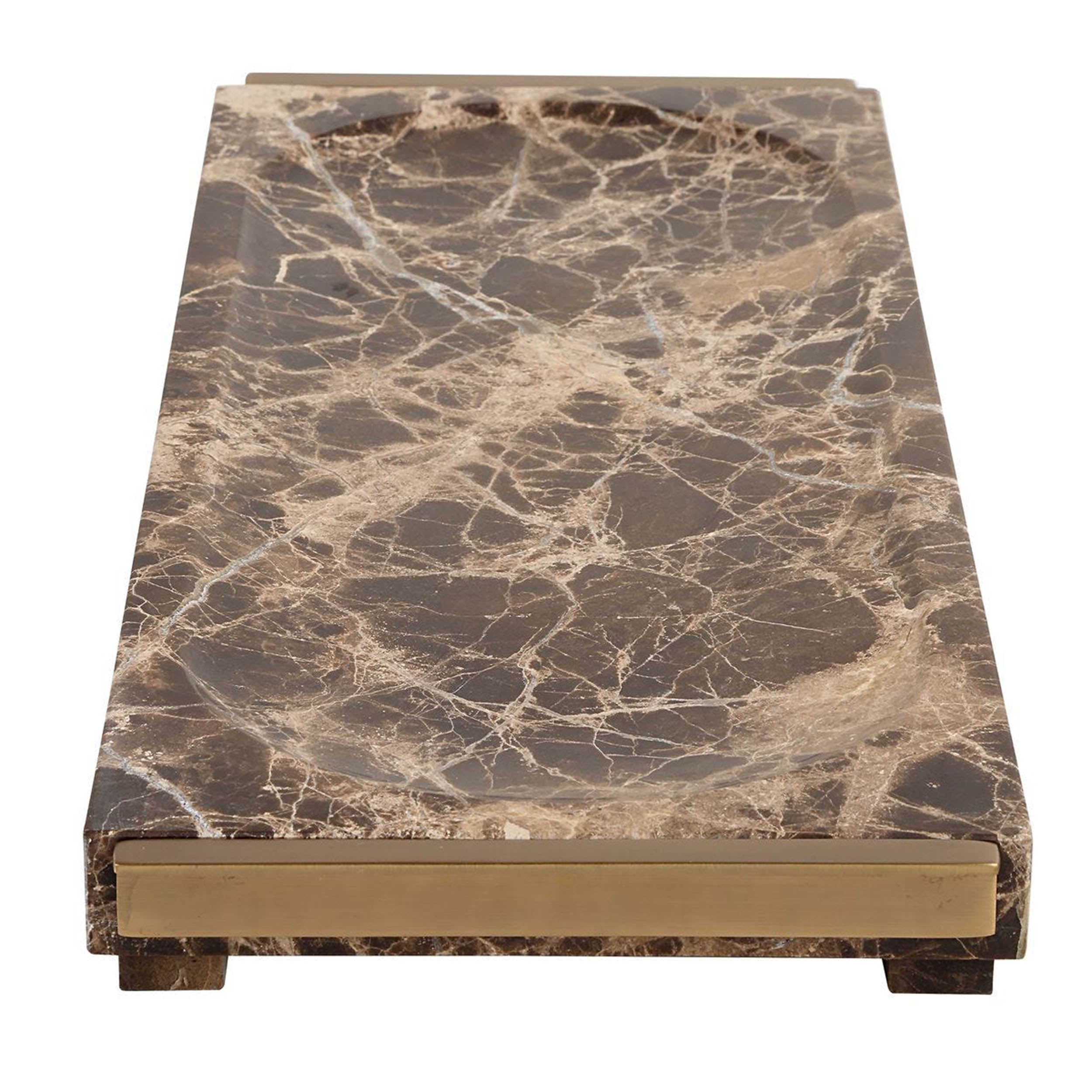 Marble Crest Tray, Brown