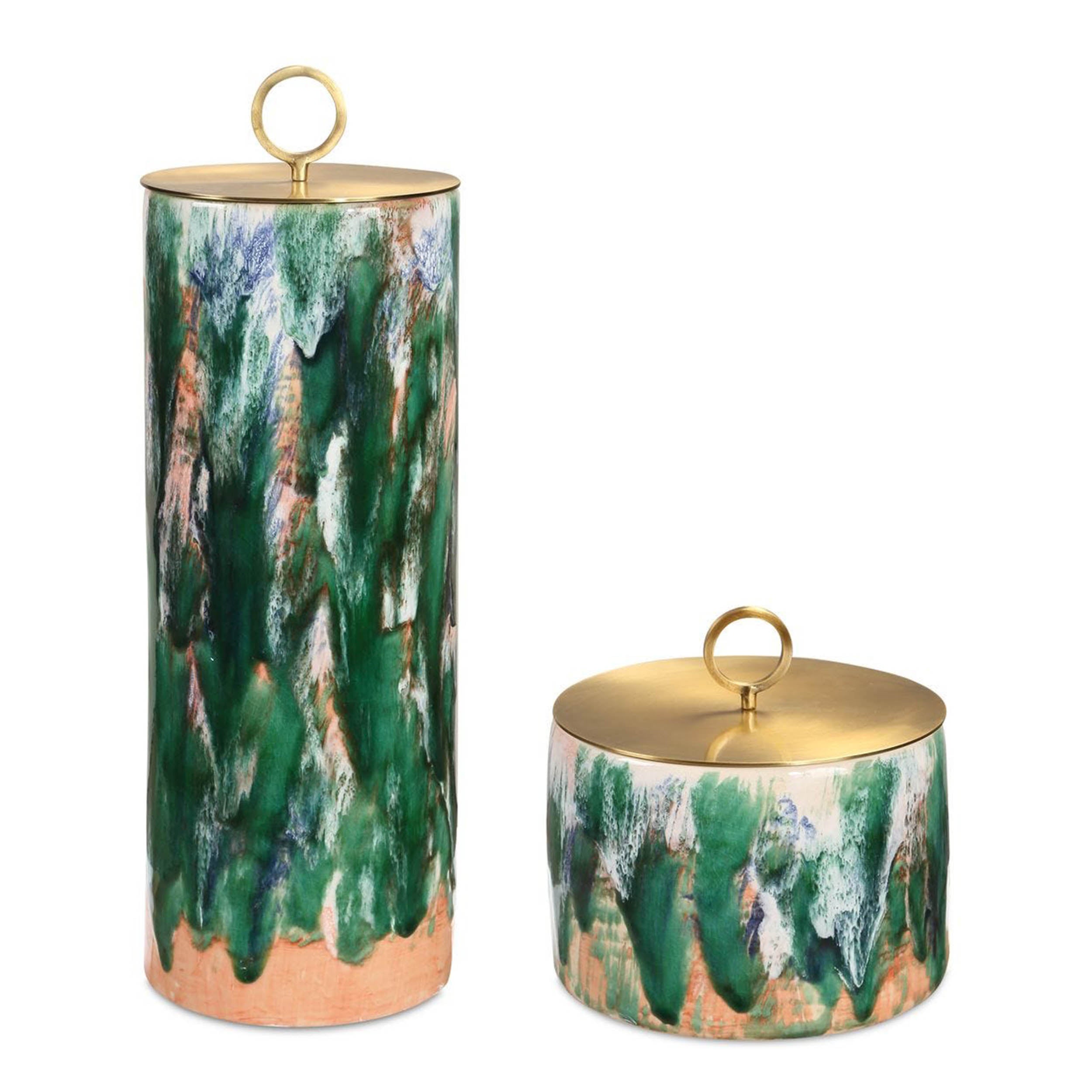Sylvie Containers, Green, Set of 2