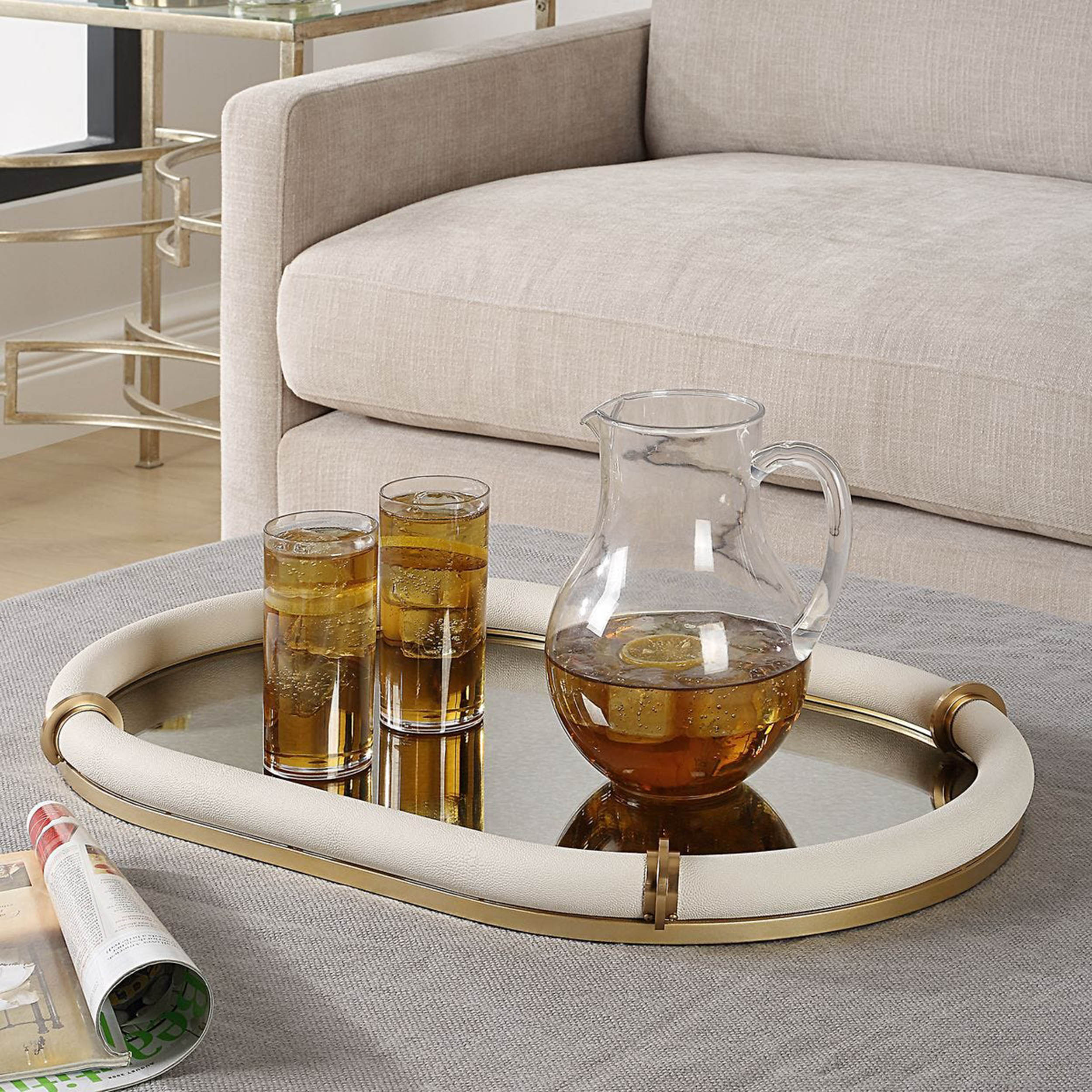Cyprus Oval Tray, White