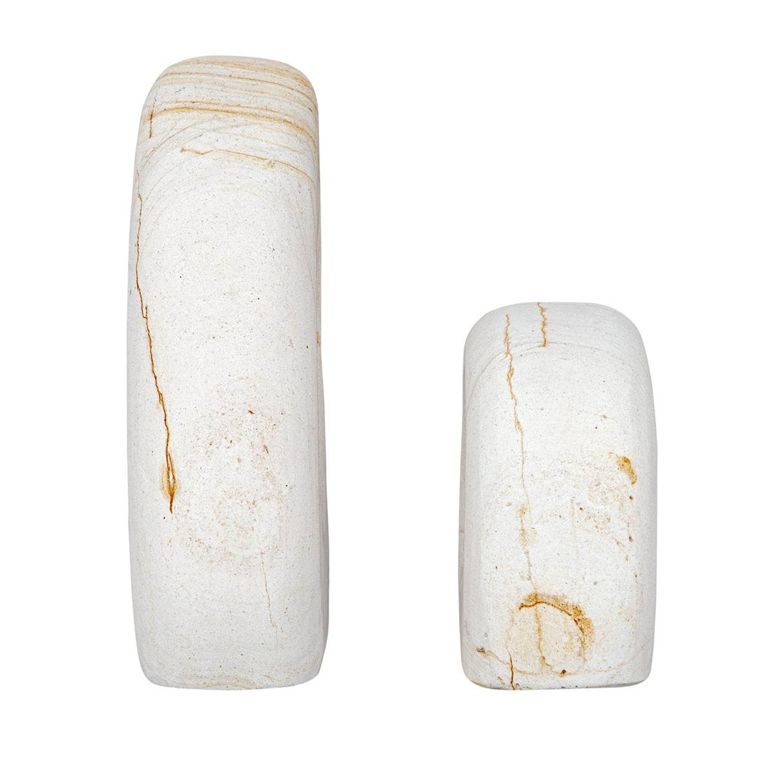 Stone Flow Indoor-Outdoor Sculptures, Natural, Set of 2
