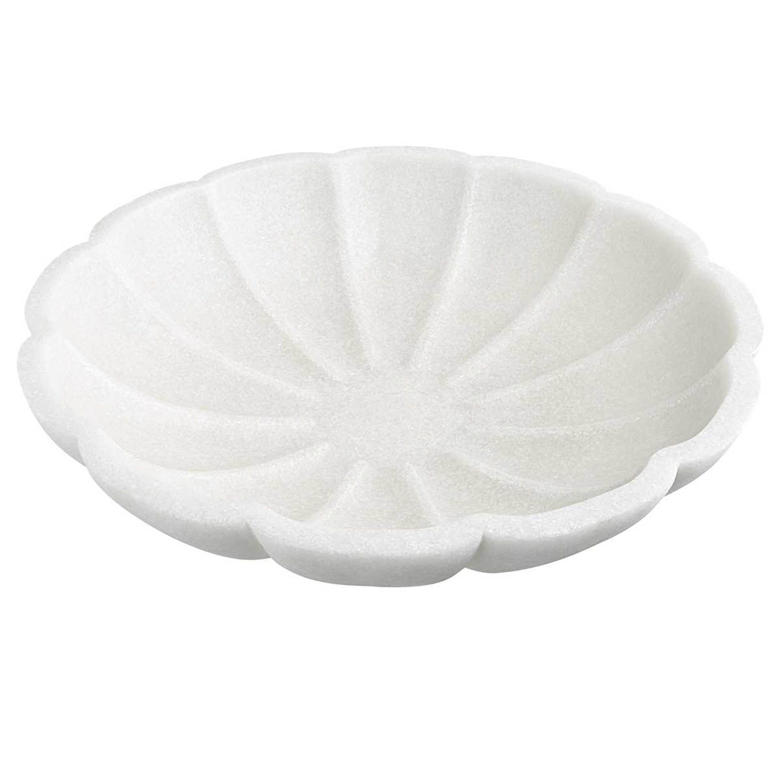 Ripple Crest Vases, White, Set of 2