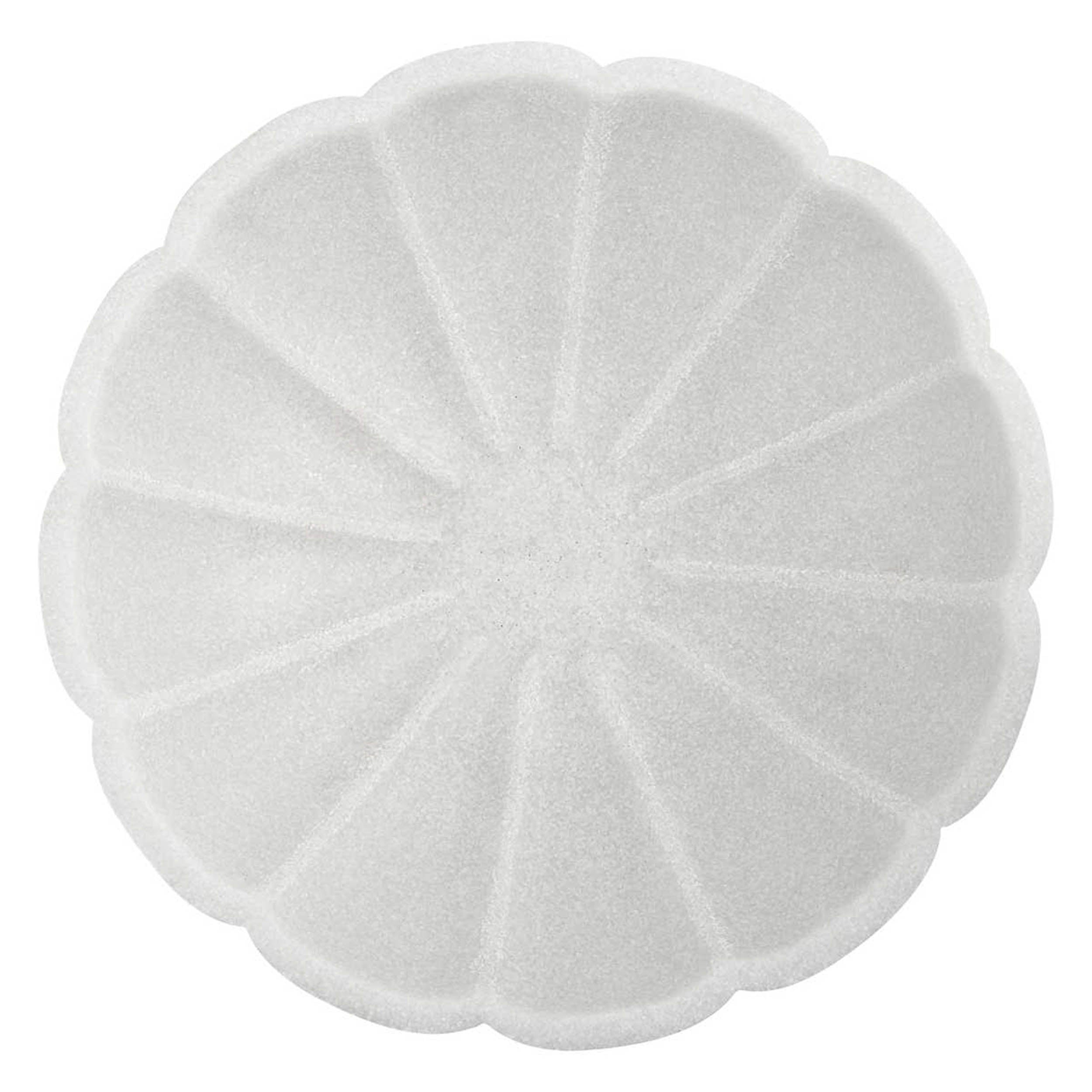 Ripple Crest Vases, White, Set of 2