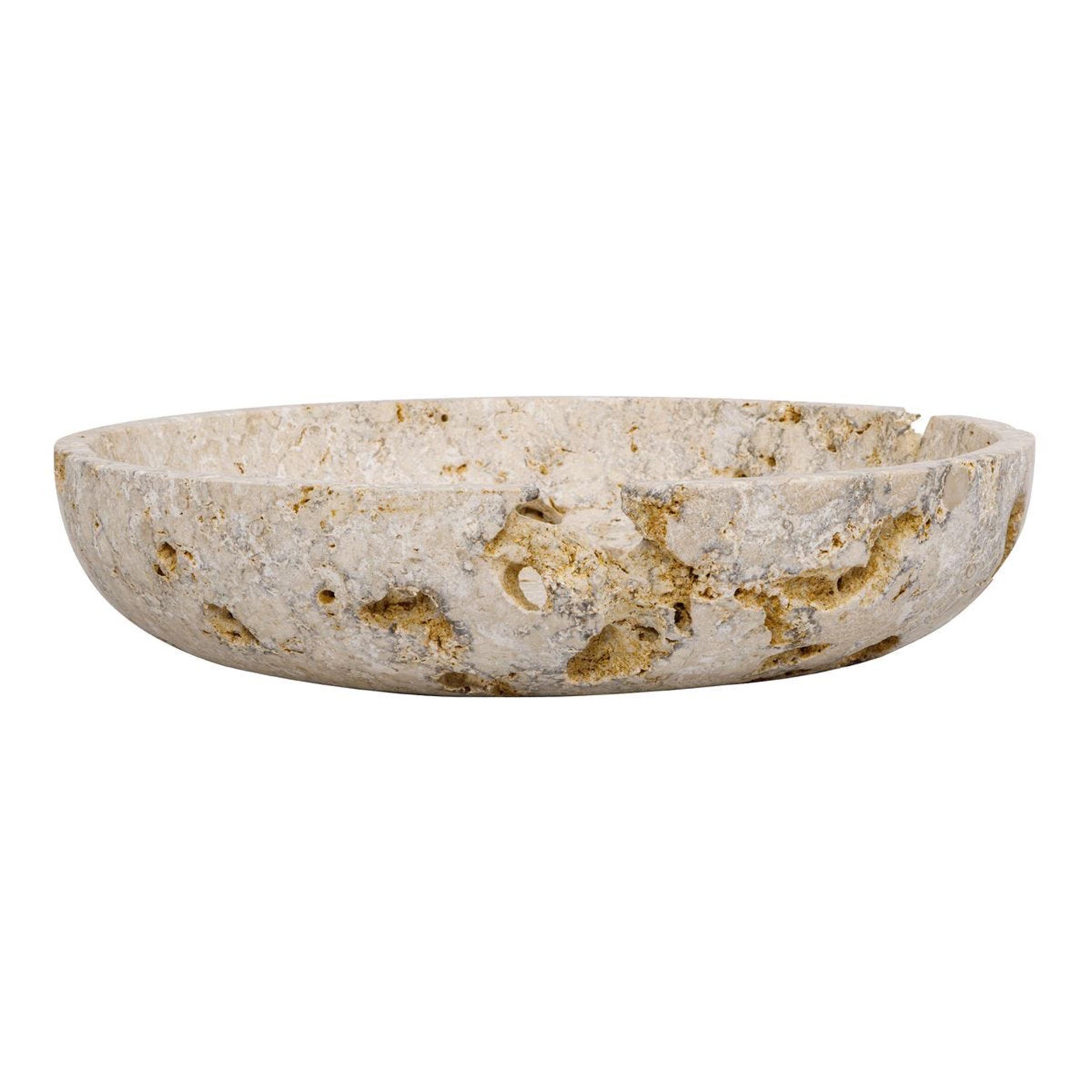 Quarried Stone Indoor-Outdoor Bowl, Beige