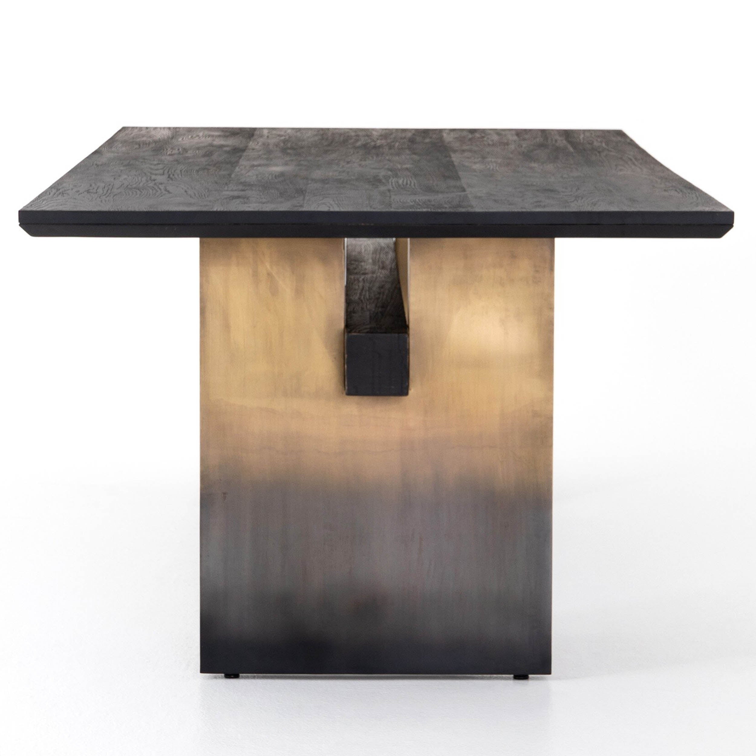 Brennan Dining Table, Worn Black