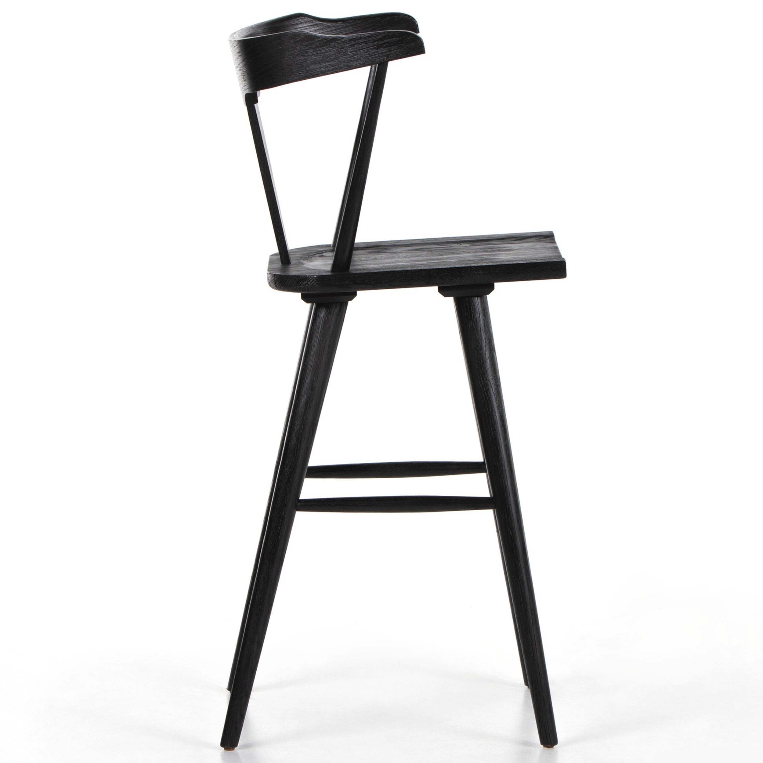 Ripley Bar + Counter Stool, Black Oak