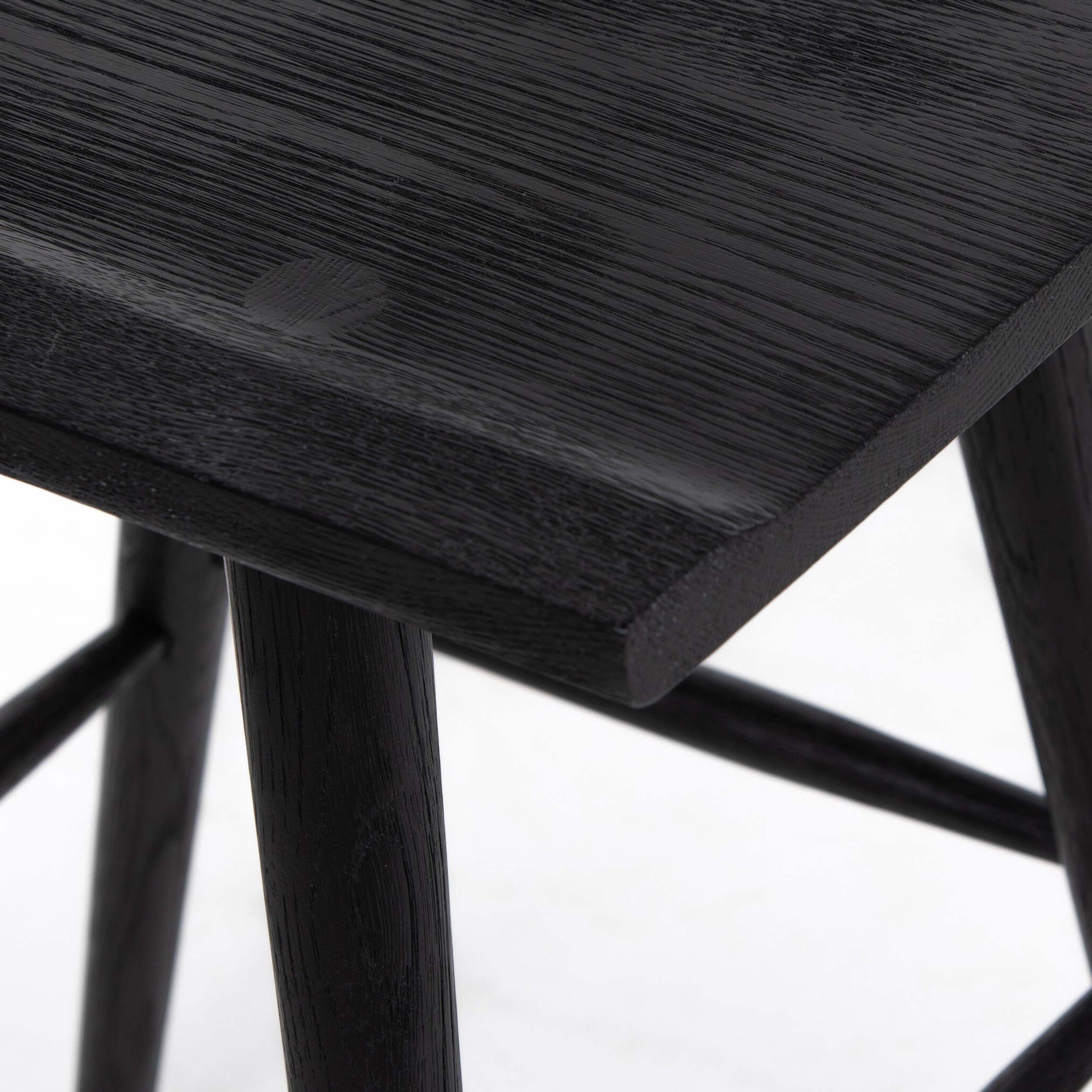 Ripley Bar + Counter Stool, Black Oak