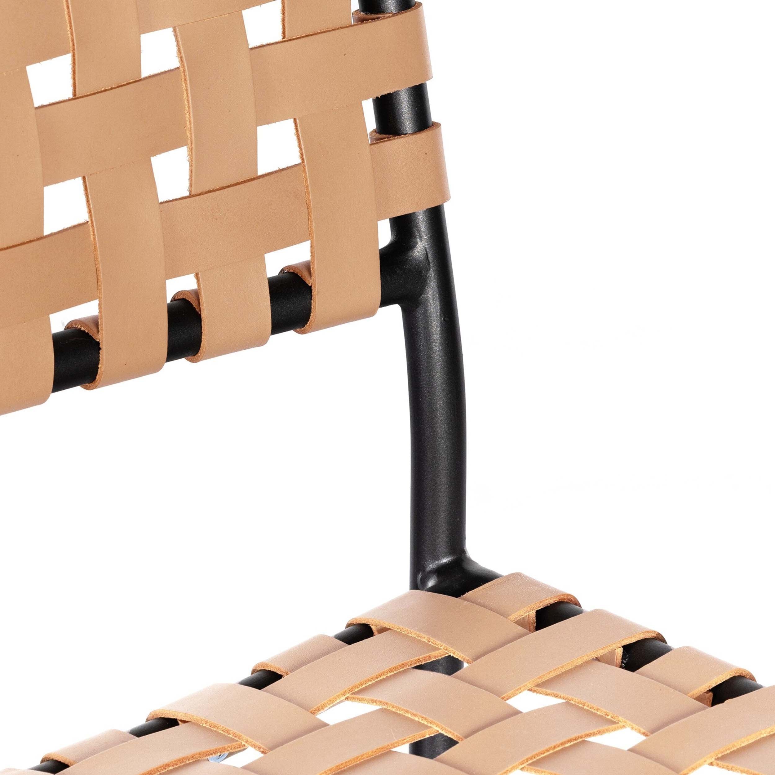 Garza Counter Stool, Natural Leather
