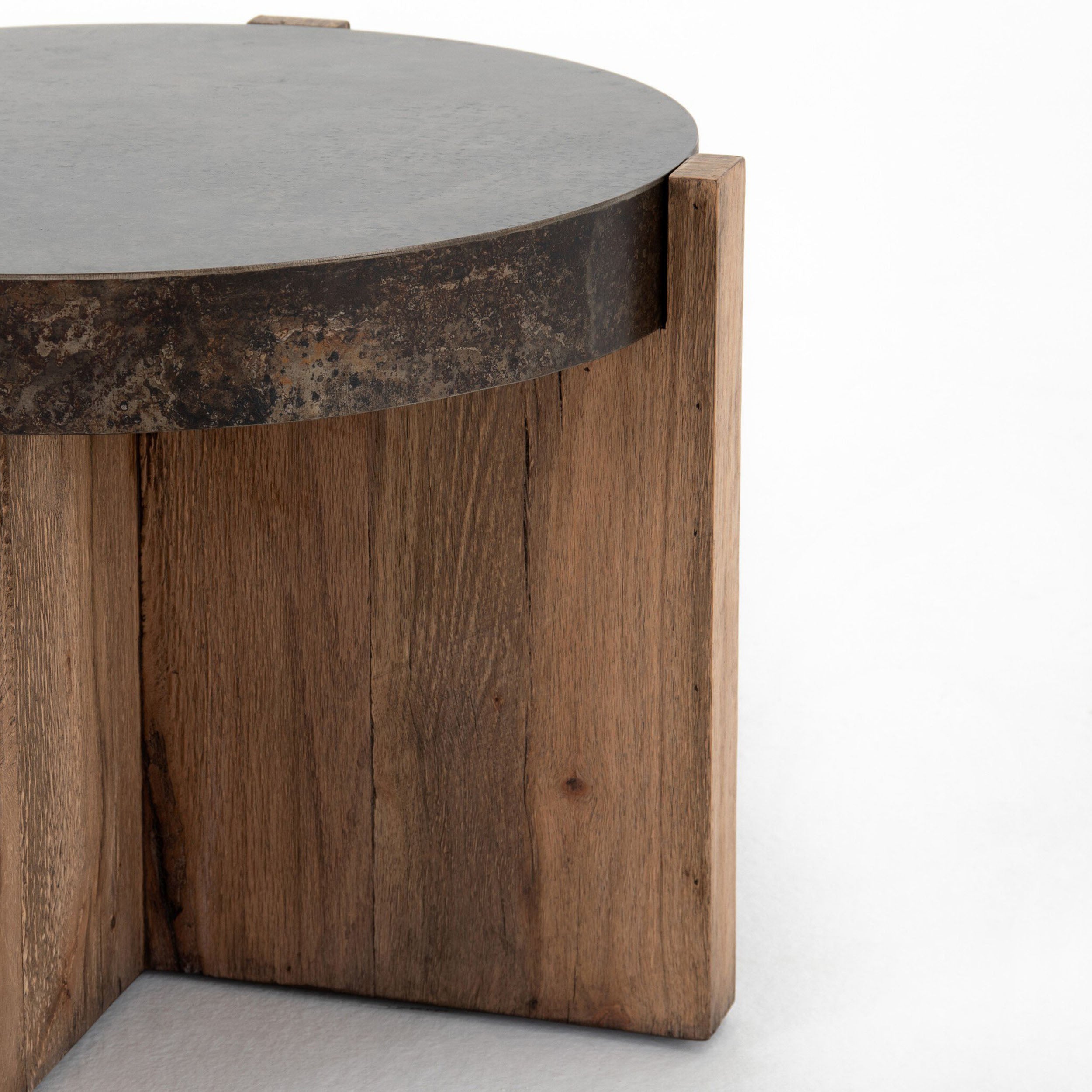 Bingham End Table, Rustic Oak Veneer