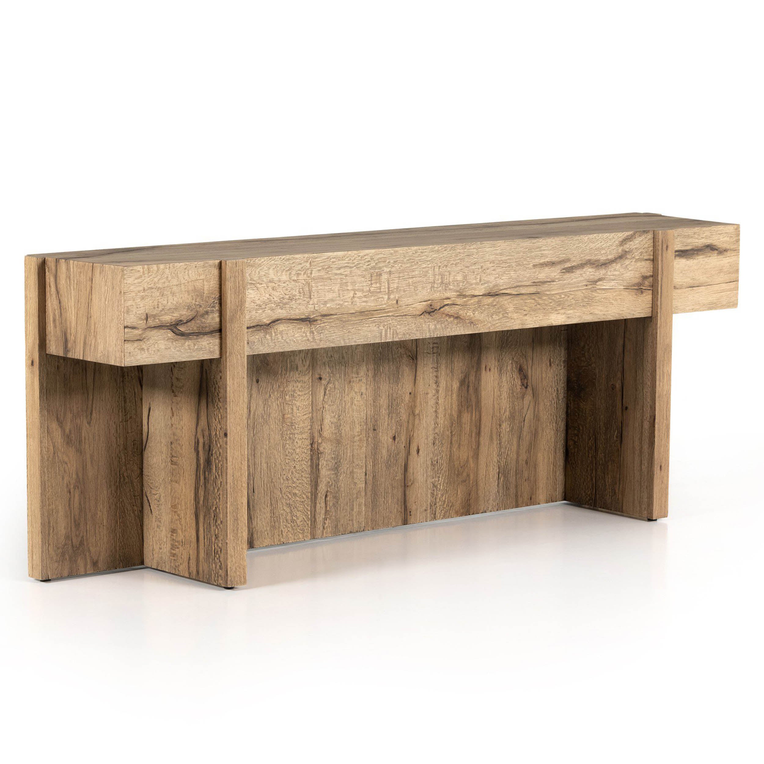 Bingham Console Table, Rustic Oak Veneer, Rustic Oak Veneer
