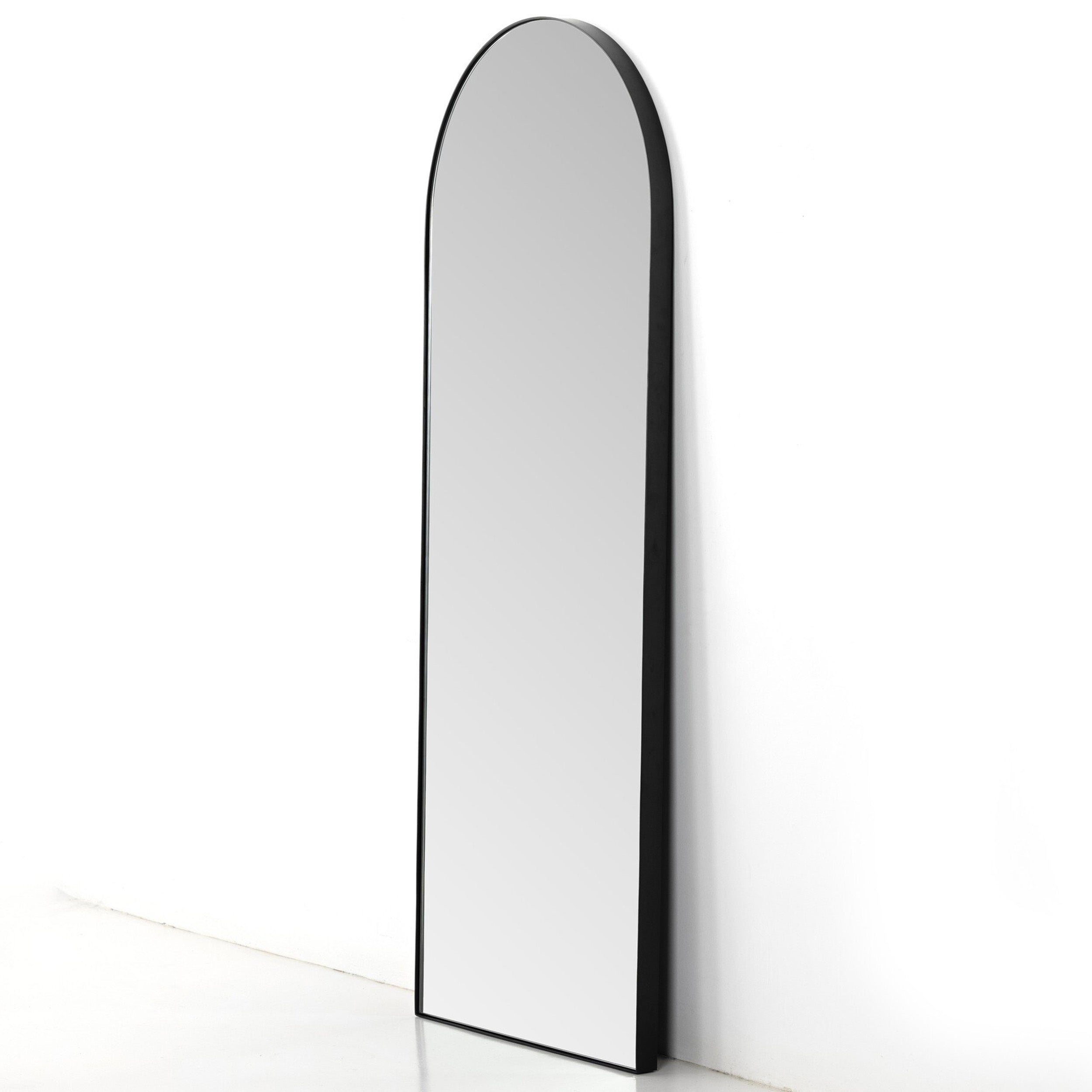 Georgina Floor Mirror, Iron Matte Black