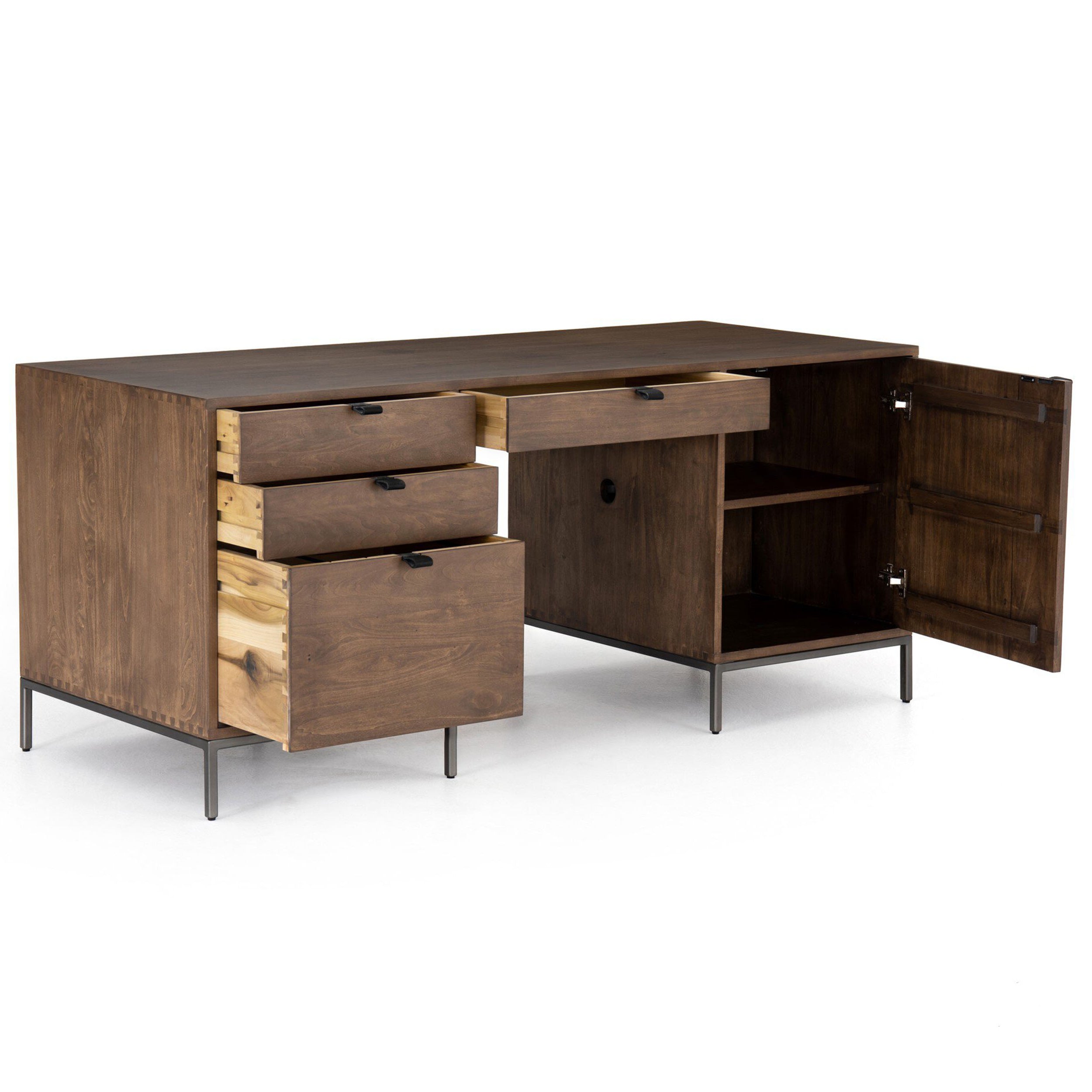 Trey Executive Desk, Auburn Poplar