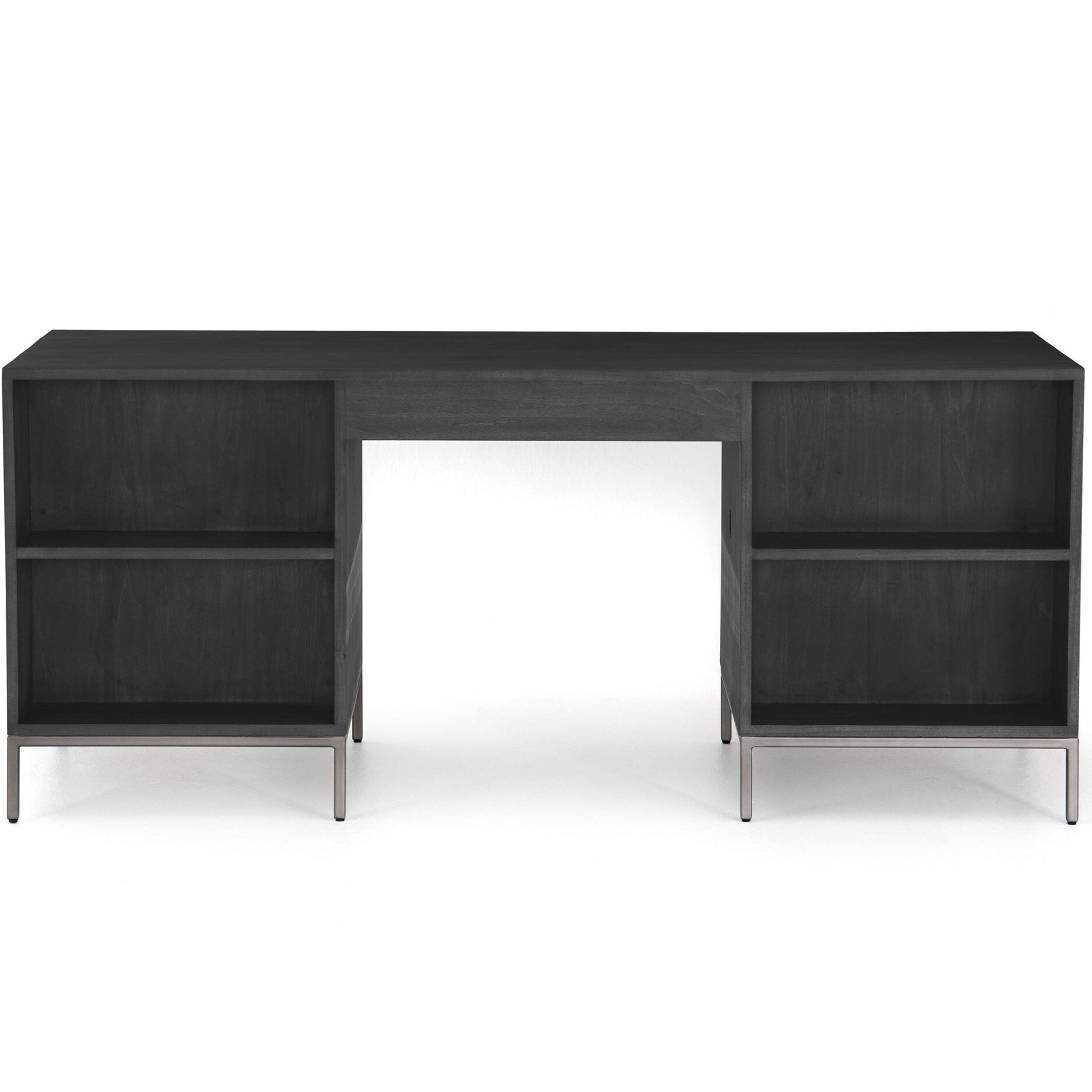 Trey Executive Desk, Black Wash Poplar
