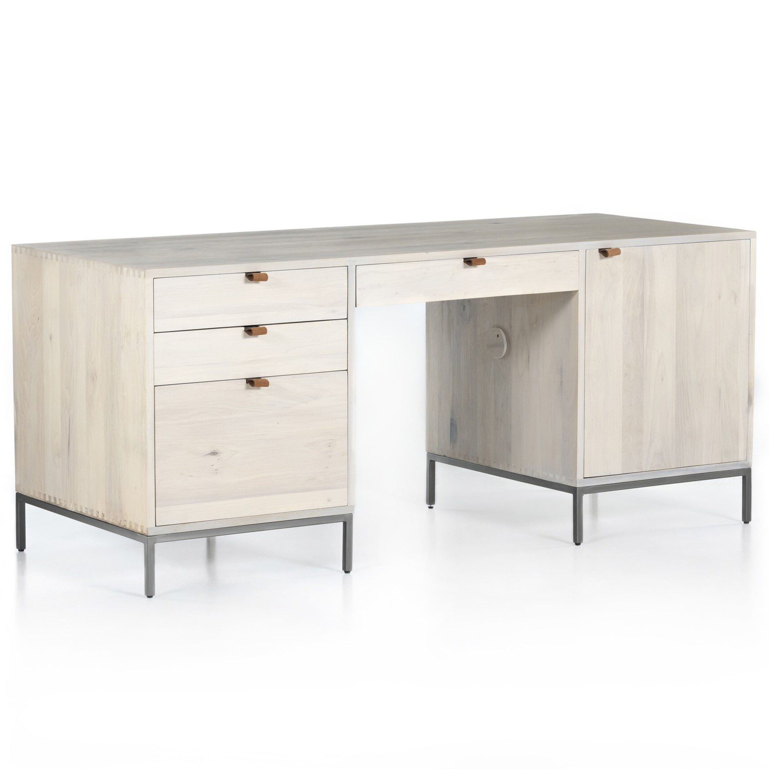 Trey Executive Desk, Dove Poplar