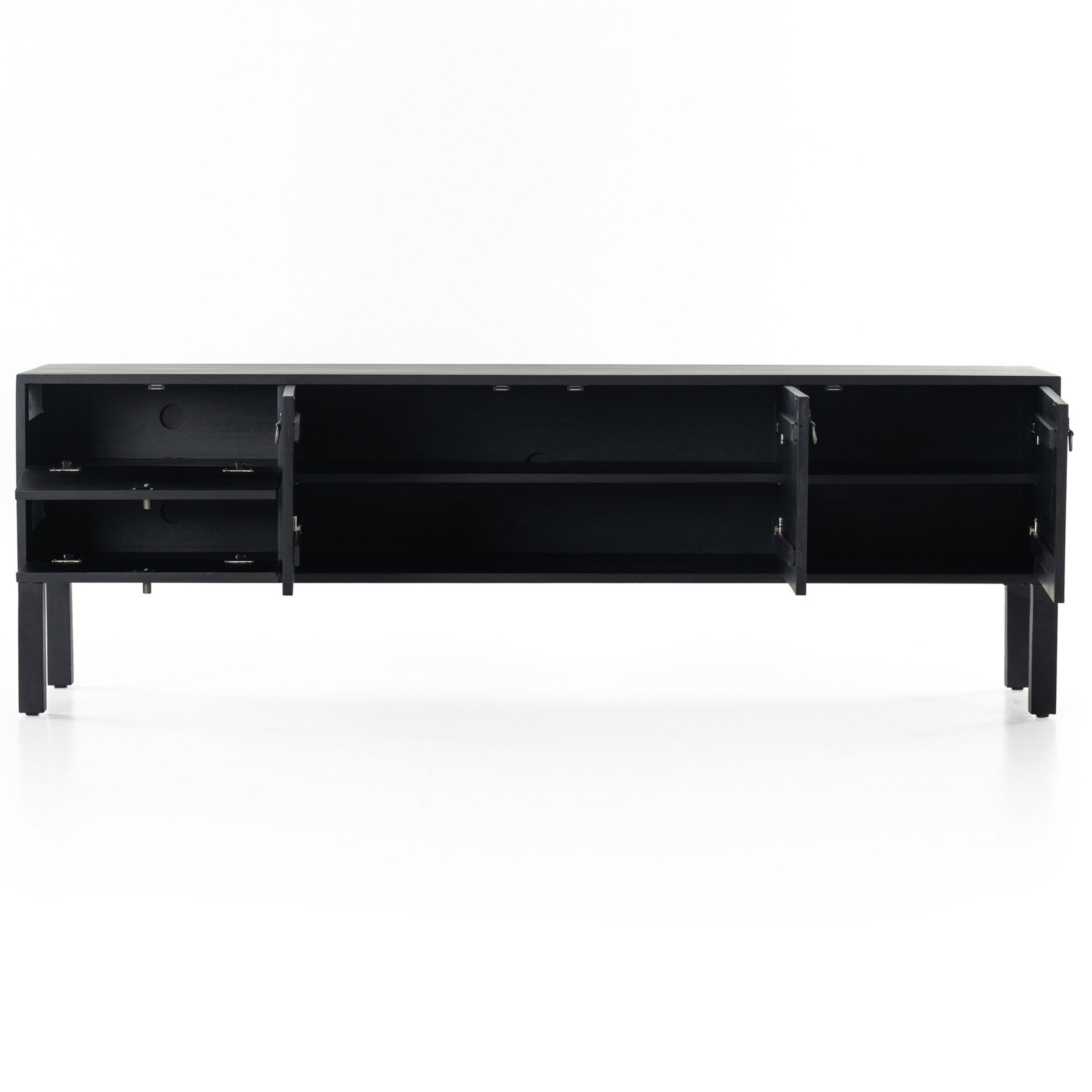 Isador Media Console, Black Wash Poplar